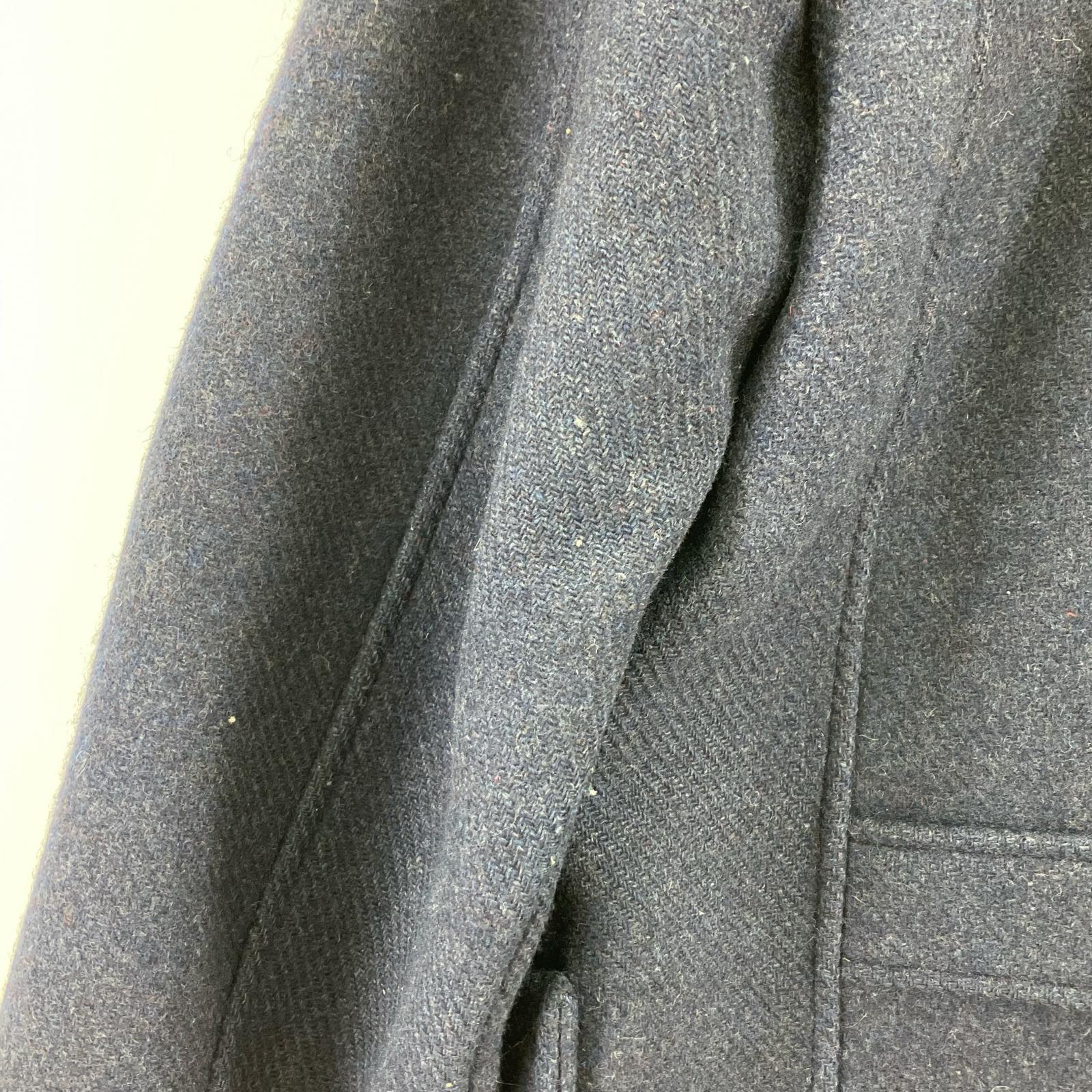 ジャケット 01AW 宝飾期 ツイードダッフルコート ネイビー M ネイビー