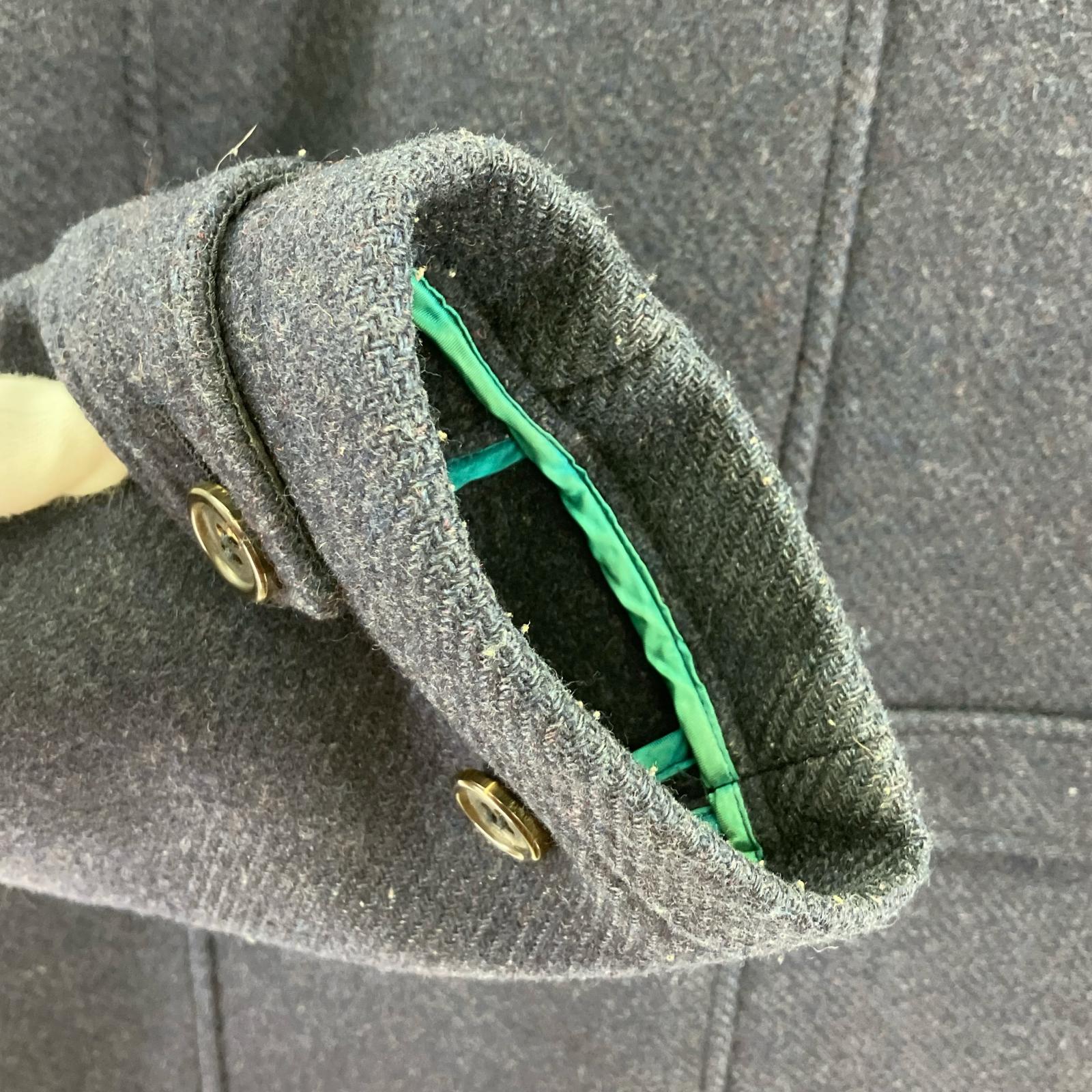 ジャケット 01AW 宝飾期 ツイードダッフルコート ネイビー M ネイビー