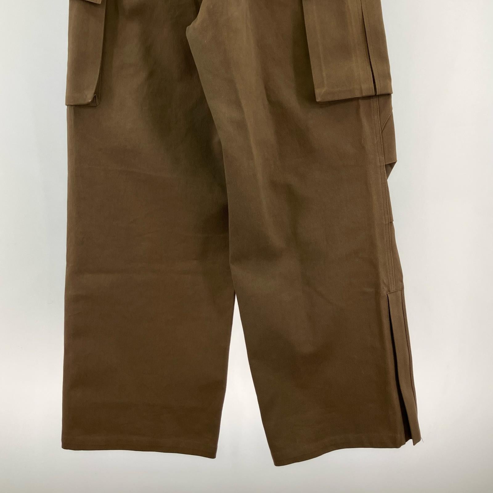 パンツ Fax Copy Express Slit hem カーゴパンツ ブラウン S ブラウン