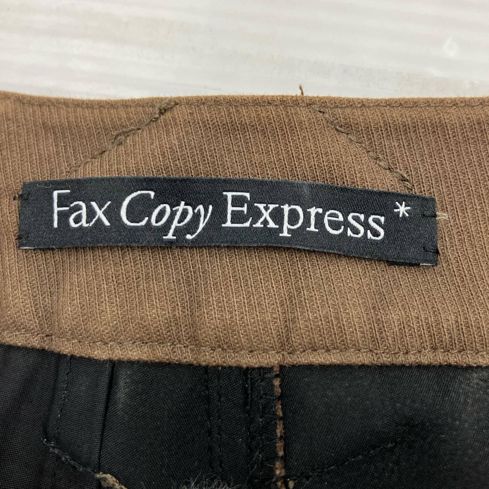 パンツ Fax Copy Express Slit hem カーゴパンツ ブラウン S ブラウン