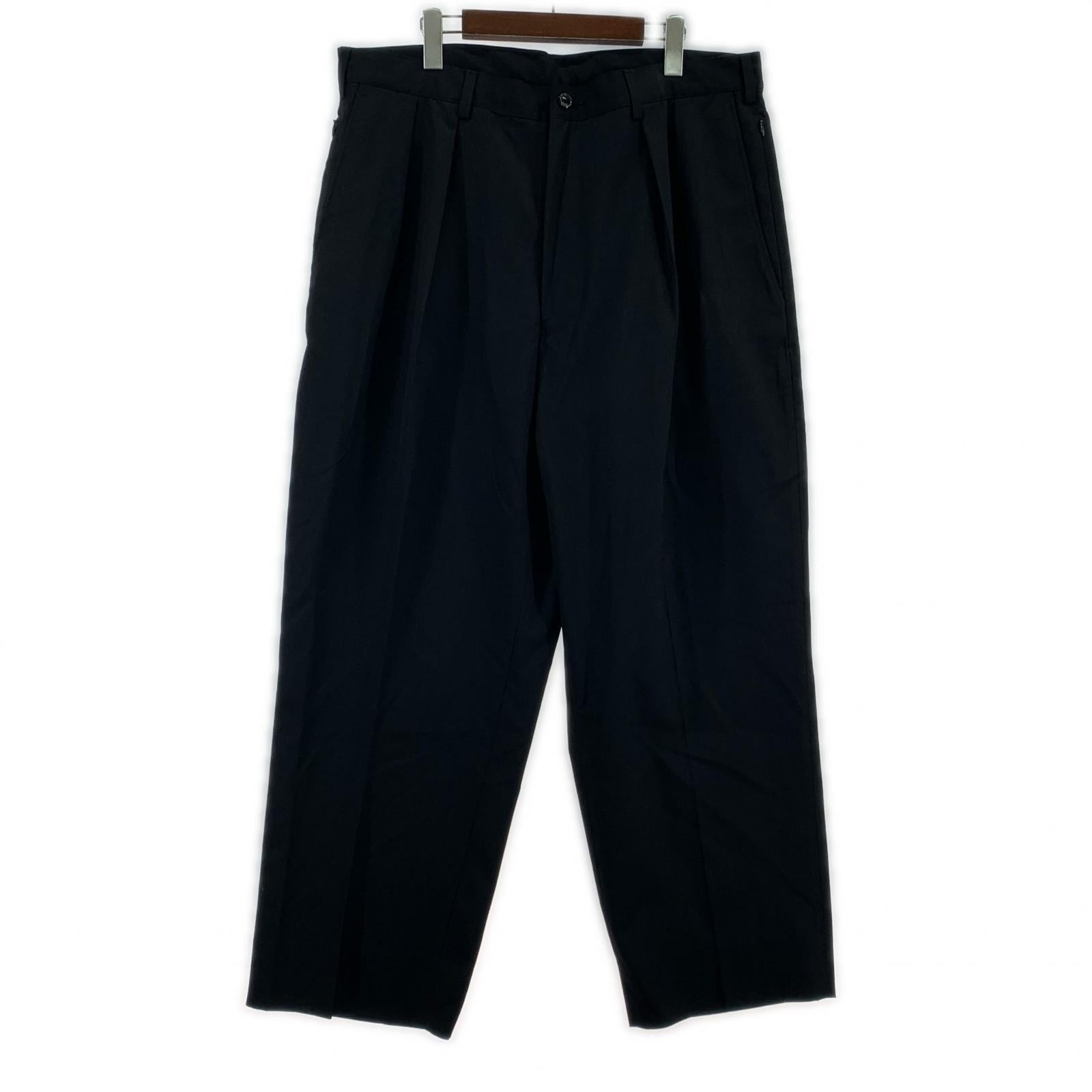 パンツ SSZ HOMME 25AW Conference Slacks 2タックワイドスラックス XL 黒 ブラック