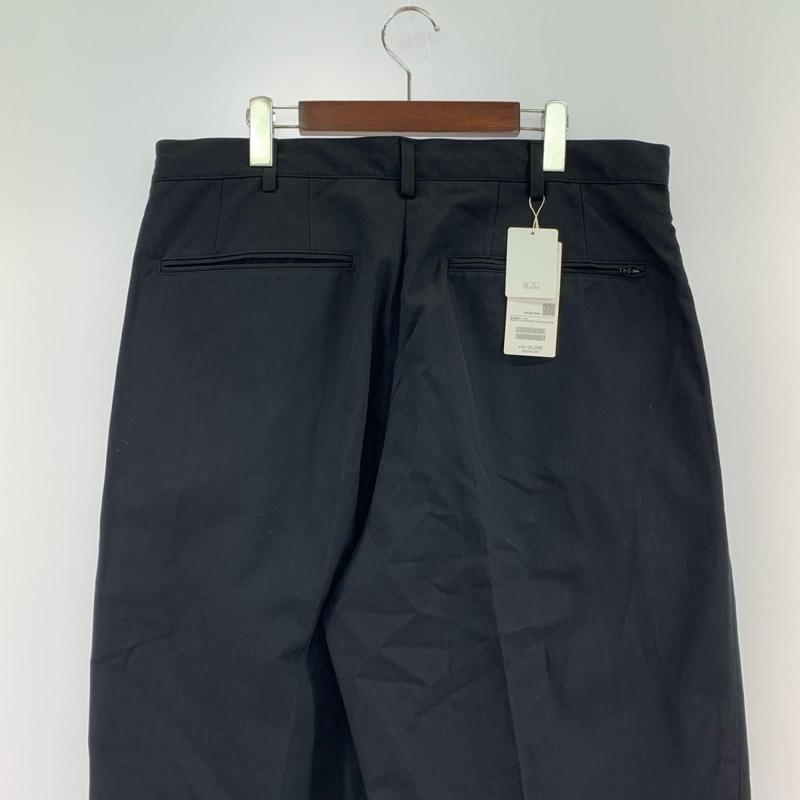 パンツ SSZ HOMME 25AW Conference Slacks 2タックワイドスラックス XL 黒 ブラック