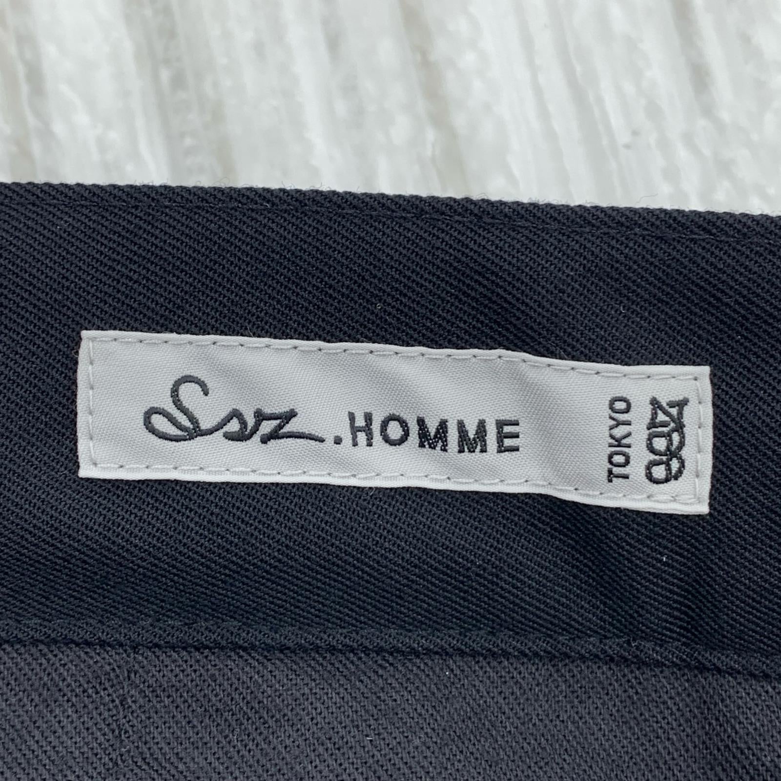 パンツ SSZ HOMME 25AW Conference Slacks 2タックワイドスラックス XL 黒 ブラック