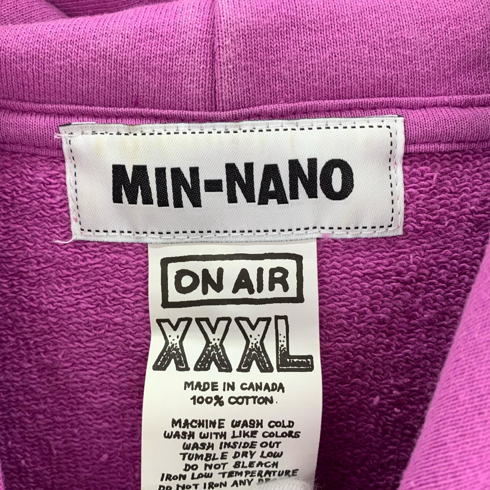 パーカー MIN-NANO×ON AIR 25SS Basic Logo Canadian Hoodie XXXL 紫