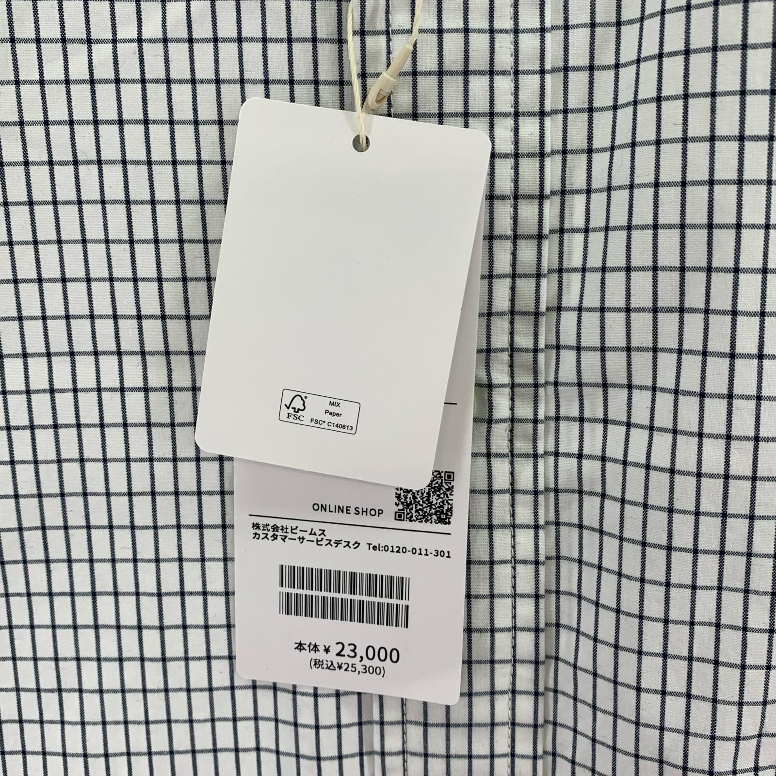 長袖シャツ SSZ×Western Hydrodynamic Research 25AW BD SHIRT オーバーサイズチェックシャツ XL 白