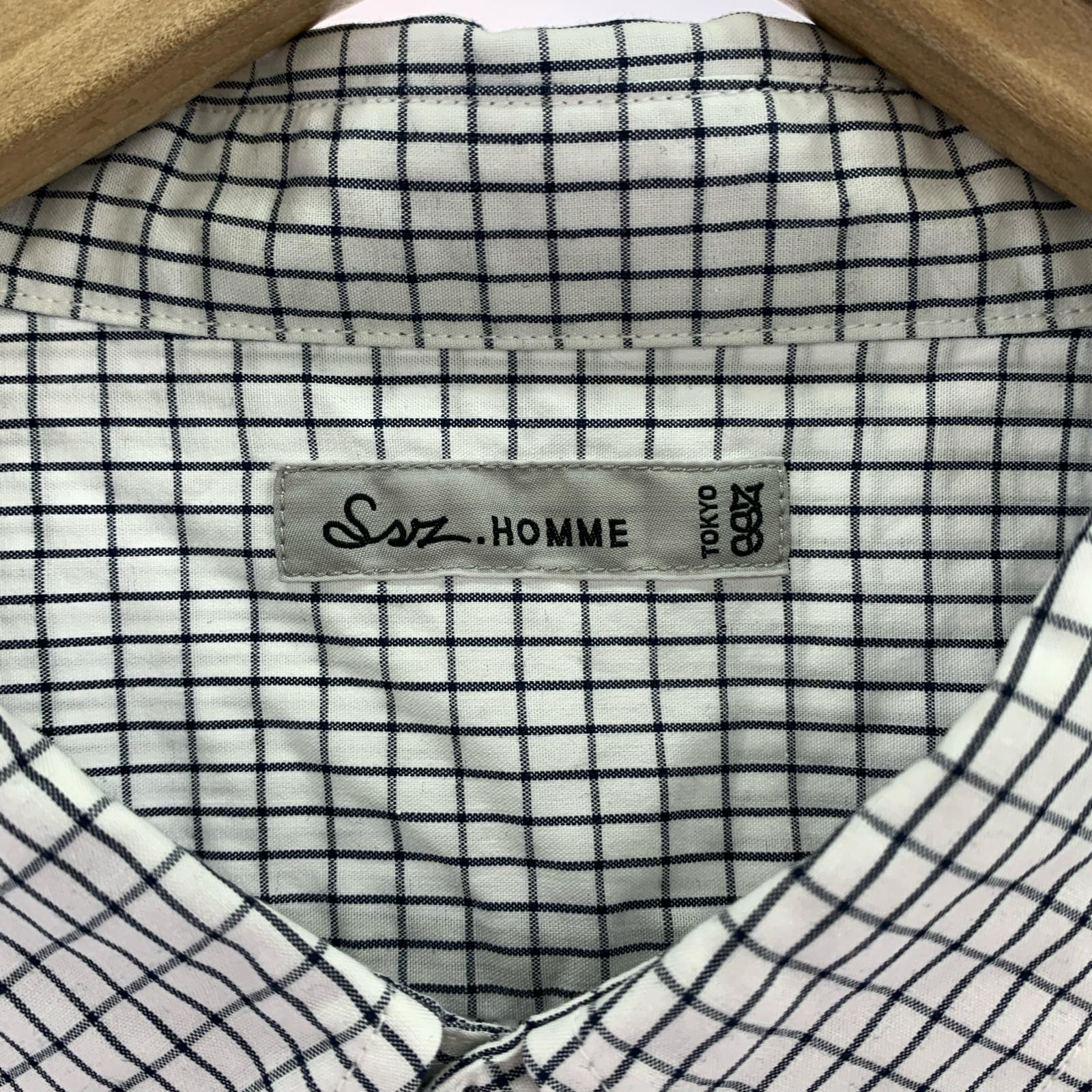 長袖シャツ SSZ×Western Hydrodynamic Research 25AW BD SHIRT オーバーサイズチェックシャツ XL 白