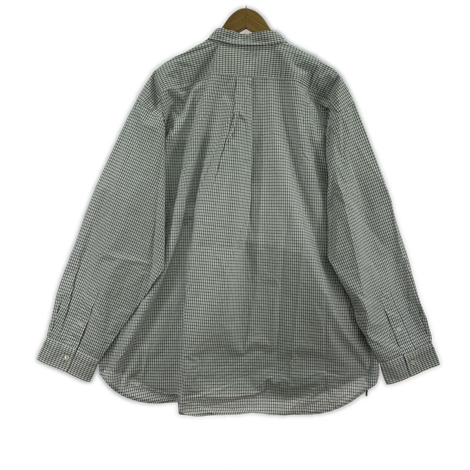 長袖シャツ SSZ×Western Hydrodynamic Research 25AW BD SHIRT オーバーサイズチェックシャツ XL 白