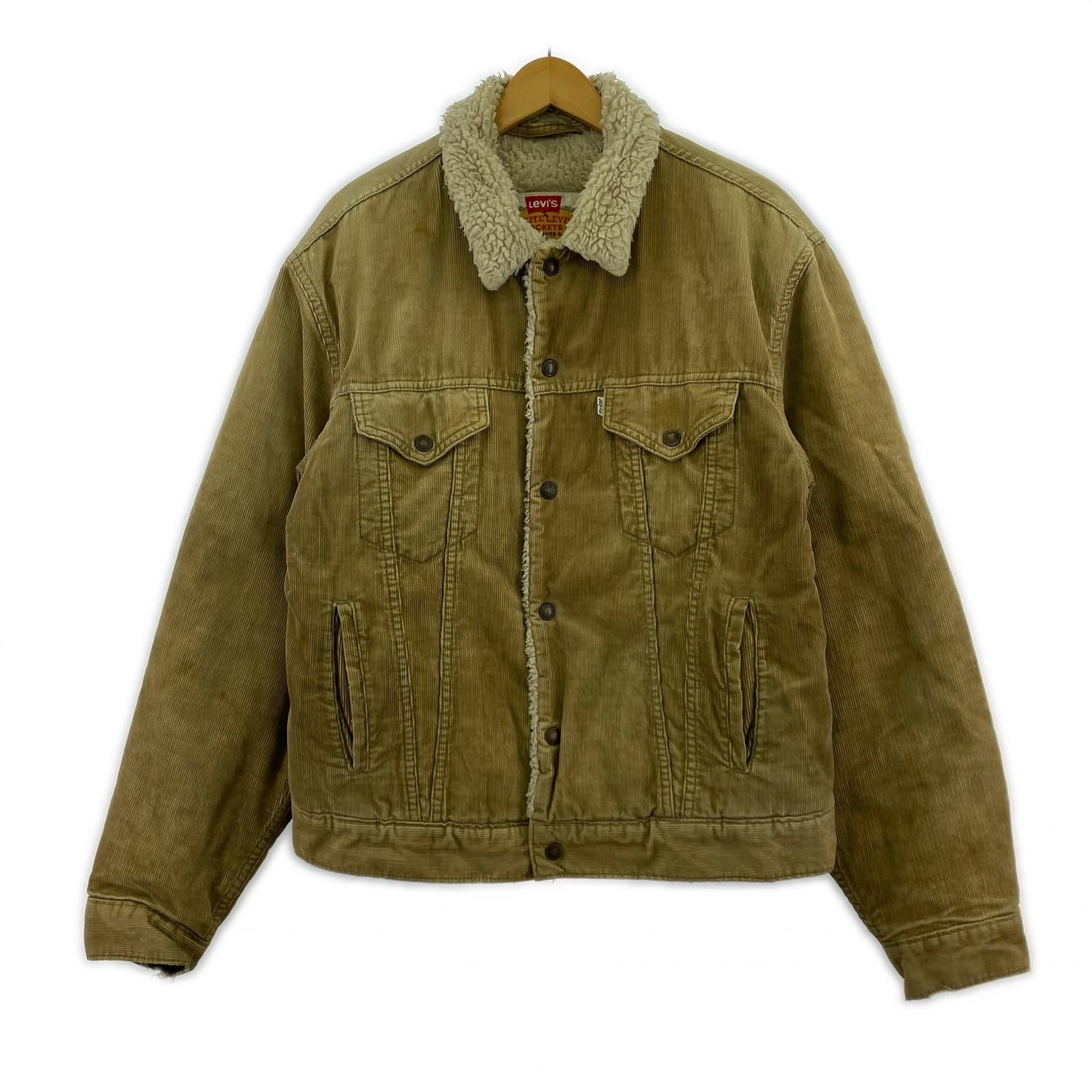 ジャケット WHITE LEVI'S 90s ボア襟 ジャケット イタリア製 L ベージュ