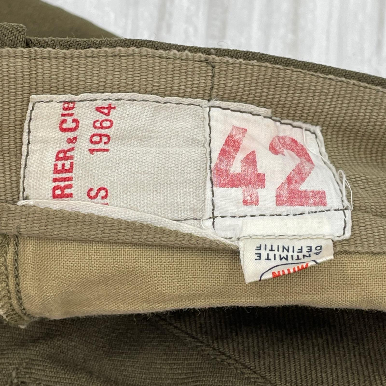 パンツ 60s頃 フランス軍 トラウザーパンツ カーキ カーキ