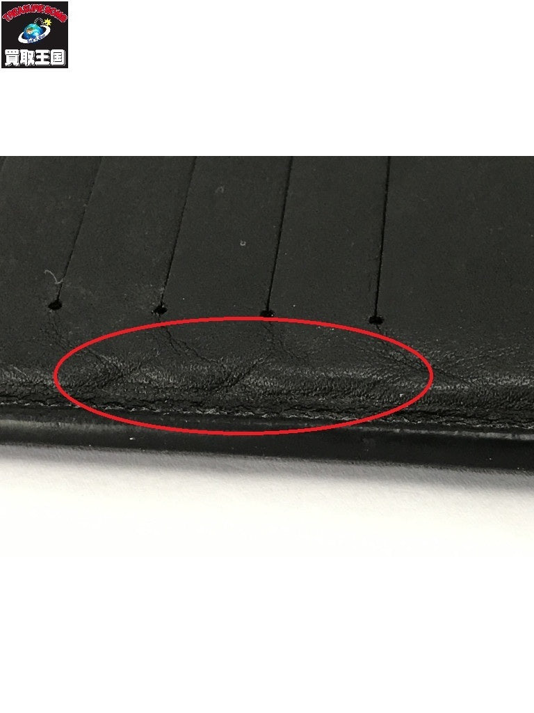 ポトルフォイユ・ブラザ モノグラムエンボスロゴ 長財布 黒 M69038