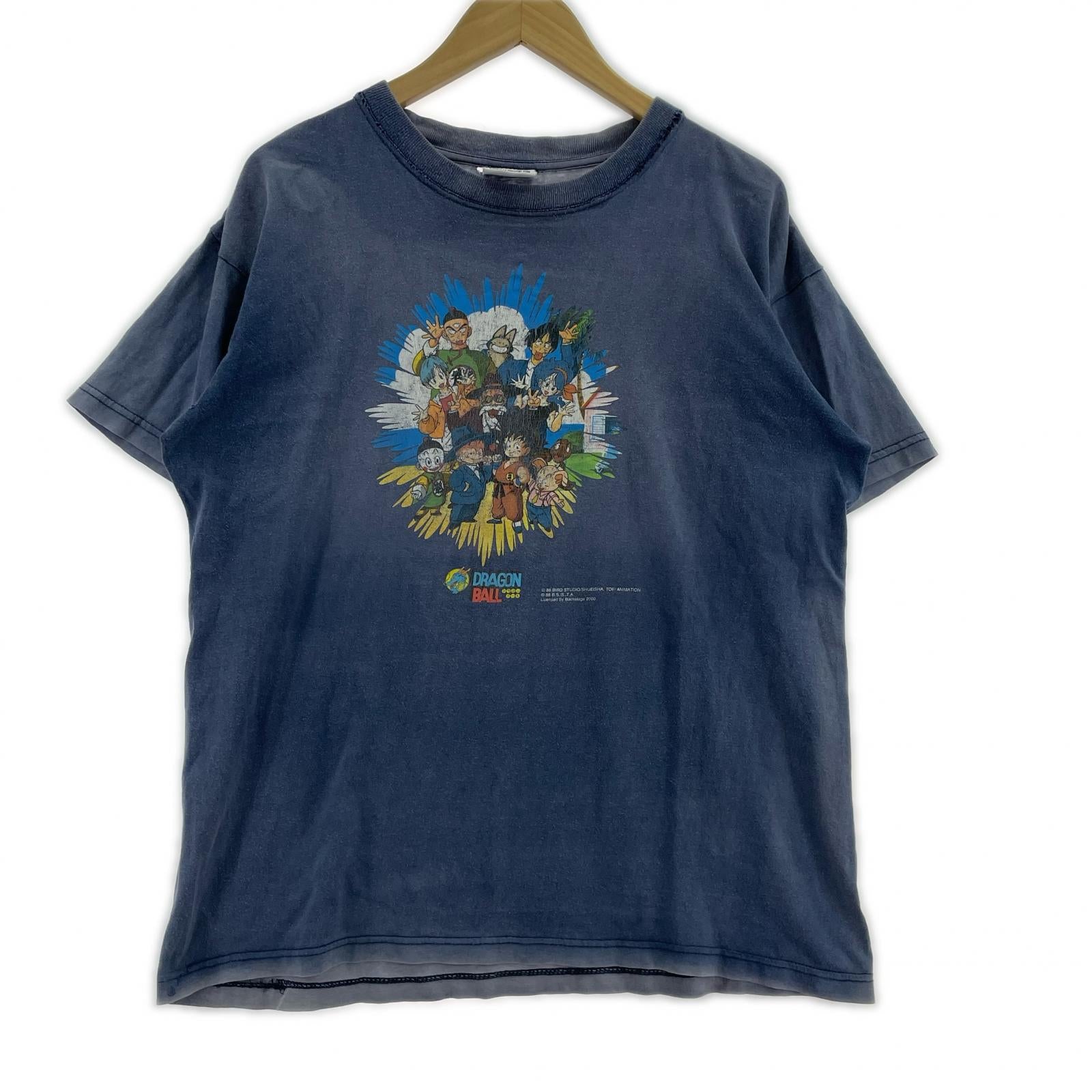 半袖Tシャツ 00s DRAGONBALL 両面プリント ネイビー( ブルー