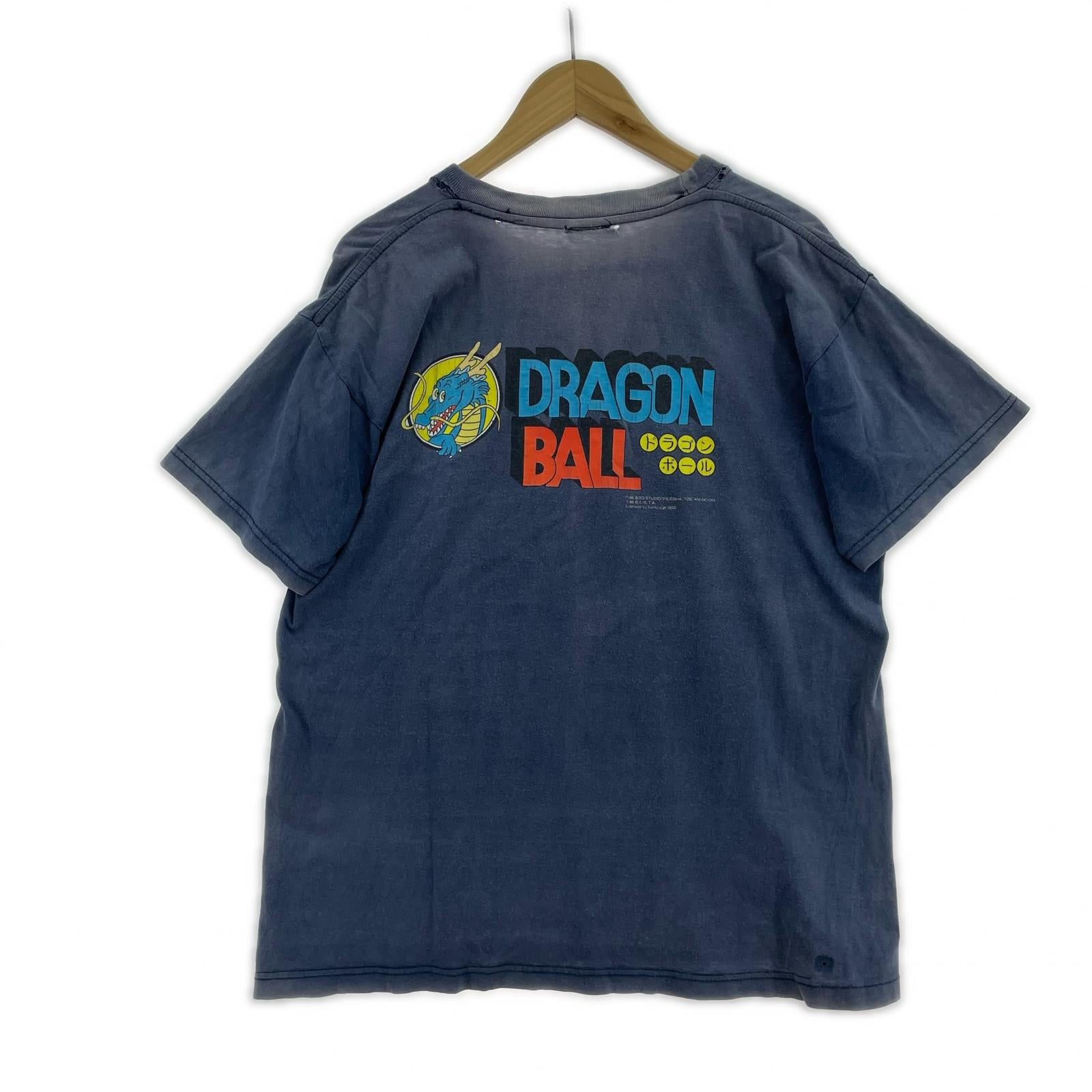 半袖Tシャツ 00s DRAGONBALL 両面プリント ネイビー( ブルー
