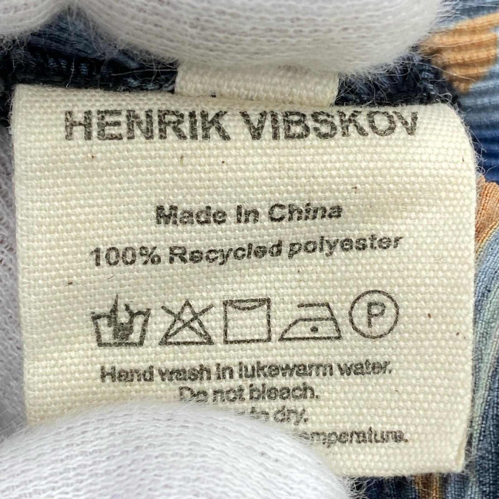 ワンピース Henrik Vibskov リサイクルポリ 総柄プリーツワンピース M マルチカラー