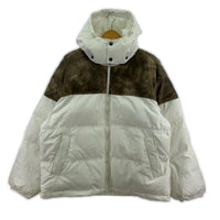 ダウンジャケット Leather Yoke Puffer ホワイト (M) M ホワイト