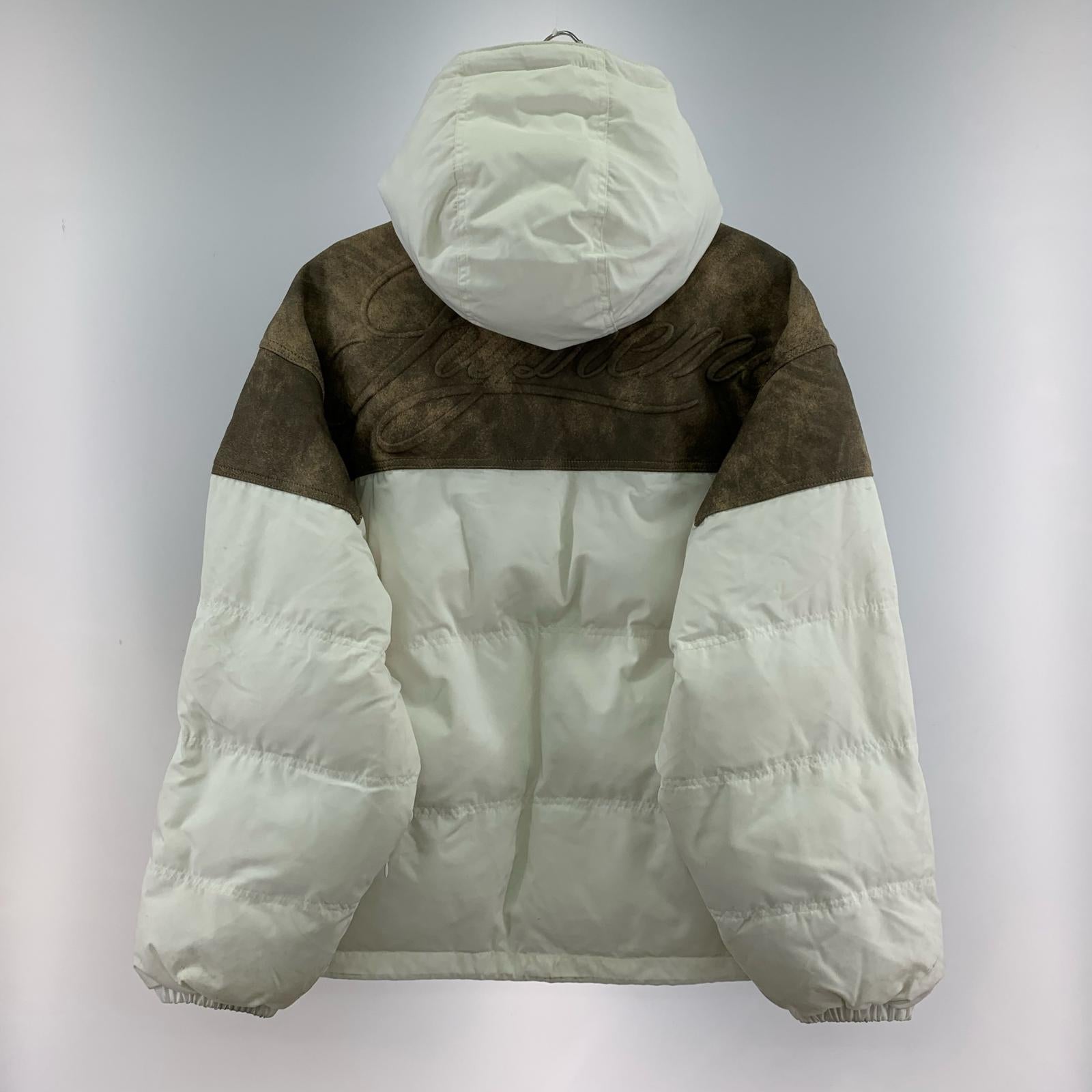 ダウンジャケット Leather Yoke Puffer ホワイト (M) M ホワイト