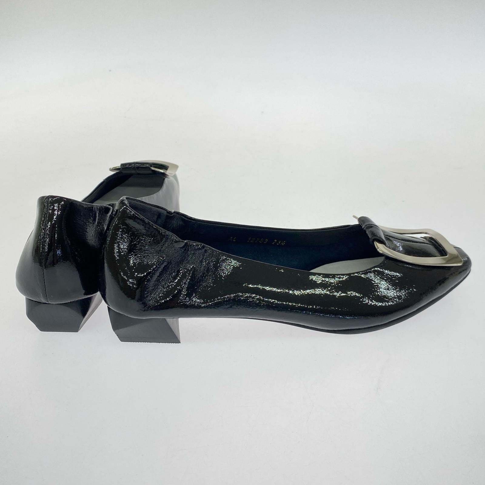 パンプス RABOKIGOSHI works エナメルパンプス 22.5 23.5cm (US5 1/2 UK5 EU37) ブラック