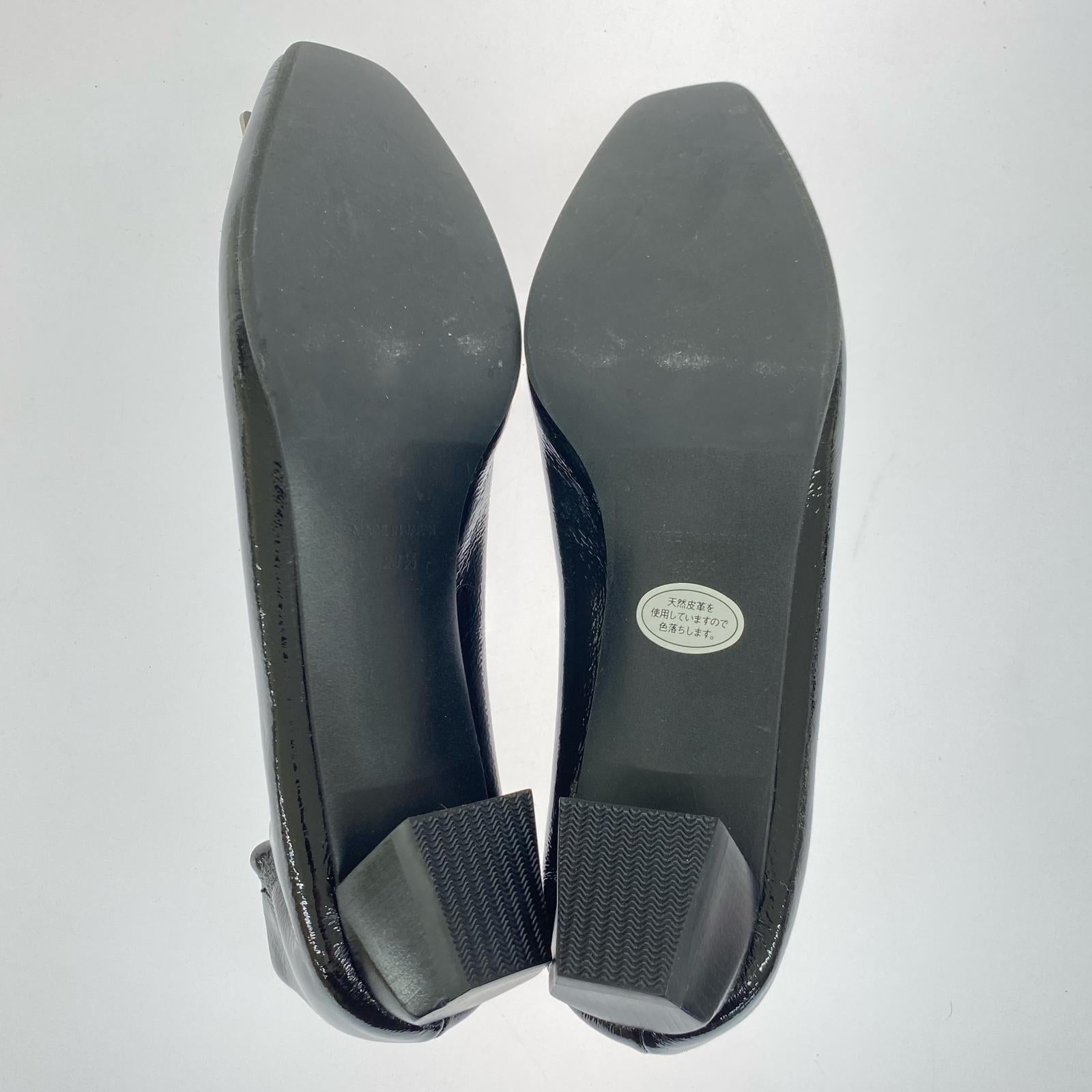 パンプス RABOKIGOSHI works エナメルパンプス 22.5 23.5cm (US5 1/2 UK5 EU37) ブラック