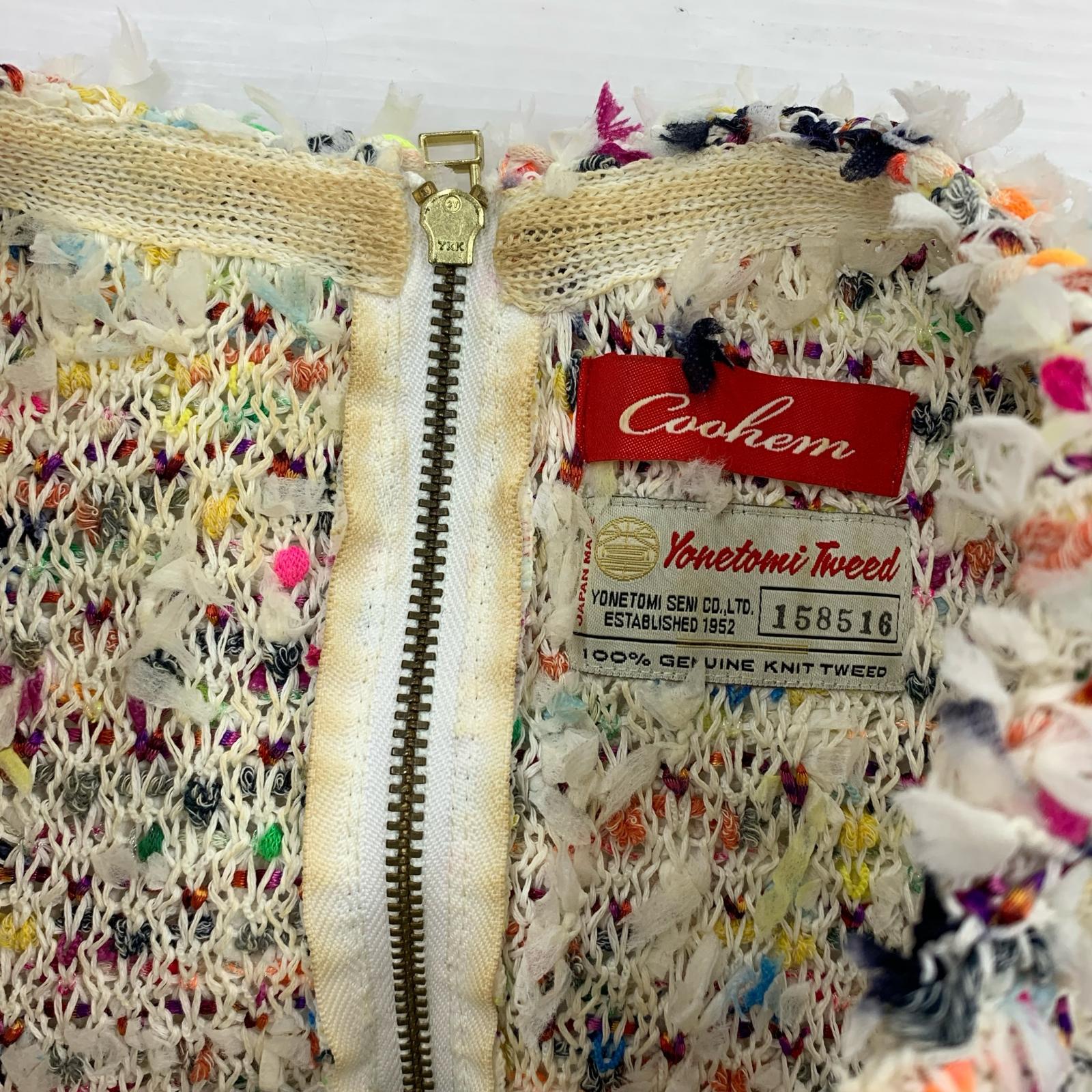 ワンピース spring paint tweed 36 ネイビー