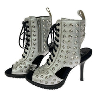 パンプス YASMIN スタッズヒールパンプス SLV UK3 23cm (US5 UK4 1/2 EU36) シルバー