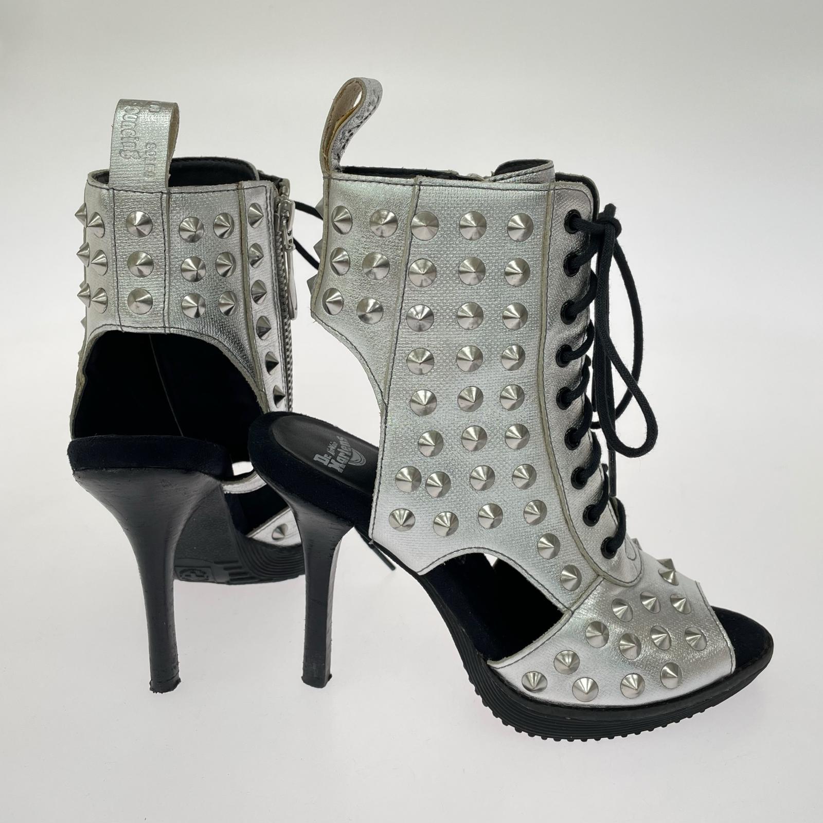 パンプス YASMIN スタッズヒールパンプス SLV UK3 23cm (US5 UK4 1/2 EU36) シルバー