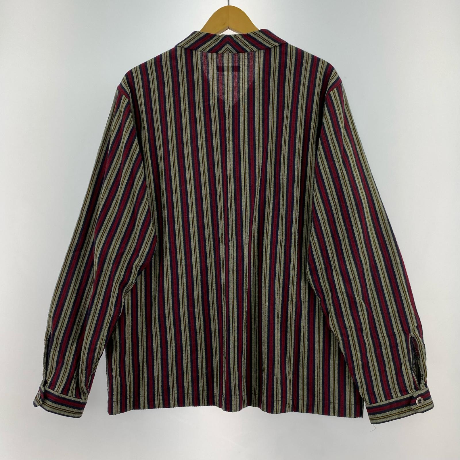 長袖シャツ BAVARIAN RED STRIPE COTTON LS SHIRT M M レッド