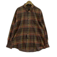 長袖シャツ VAN HEUSEN コットンチェックシャツ L 総柄 L