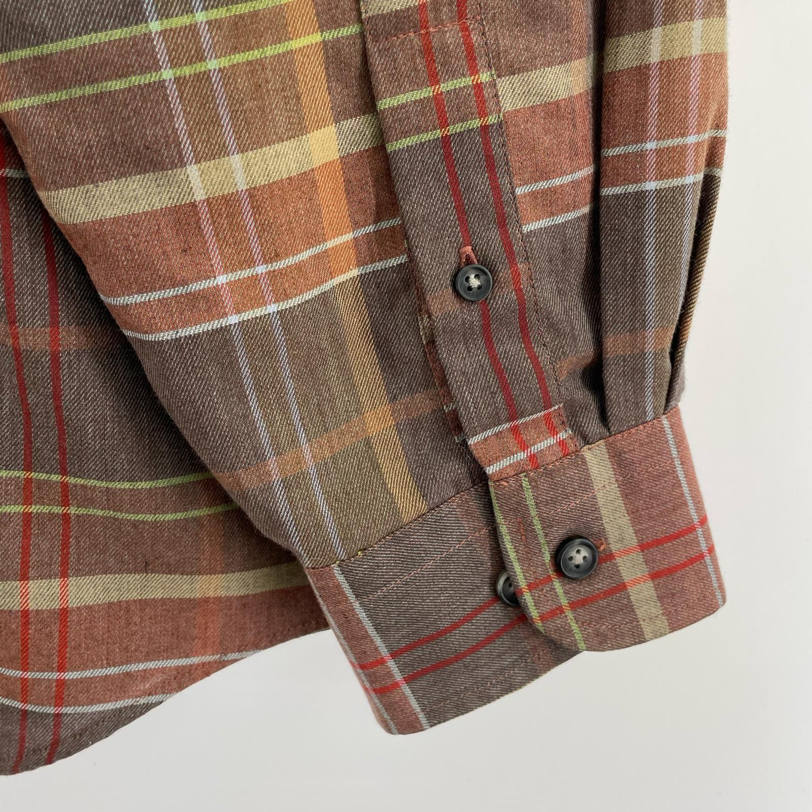 長袖シャツ VAN HEUSEN コットンチェックシャツ L 総柄 L