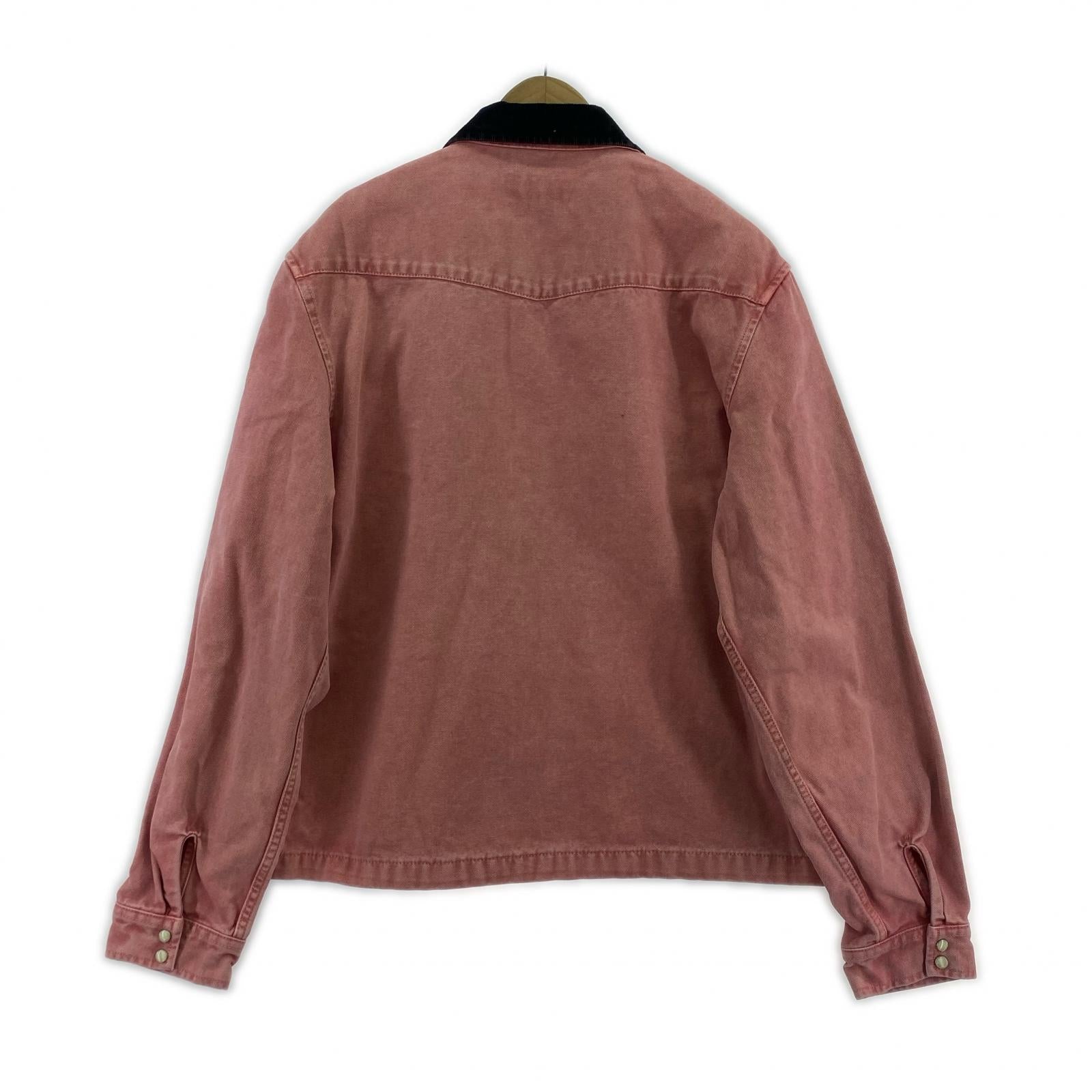 ブルゾン washed canvas work jacket (L) L ピンク