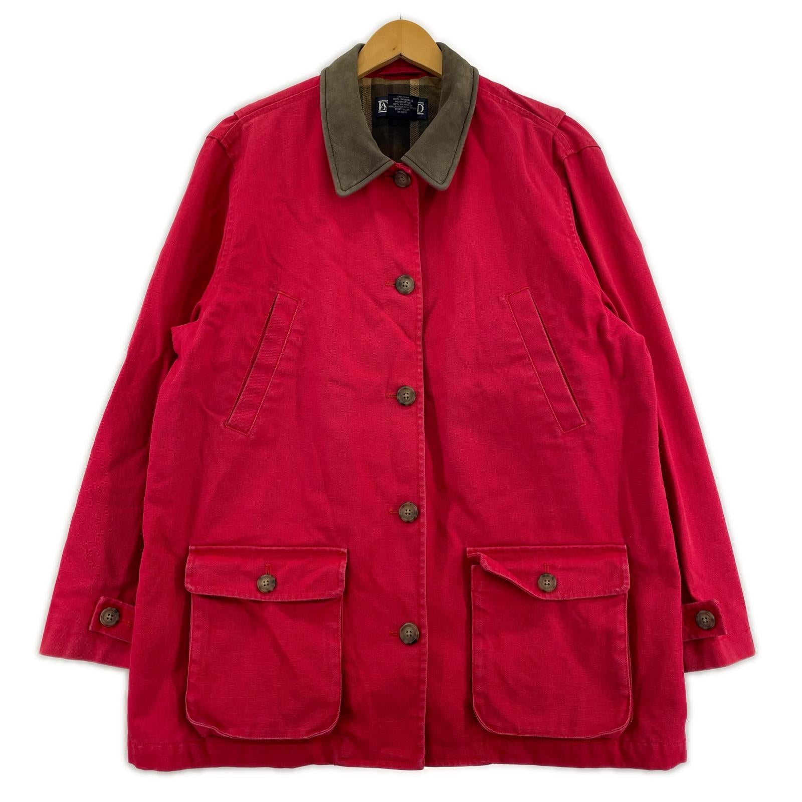 ジャケット LANDS' END 90s ハンティングジャケット/RED L レッド