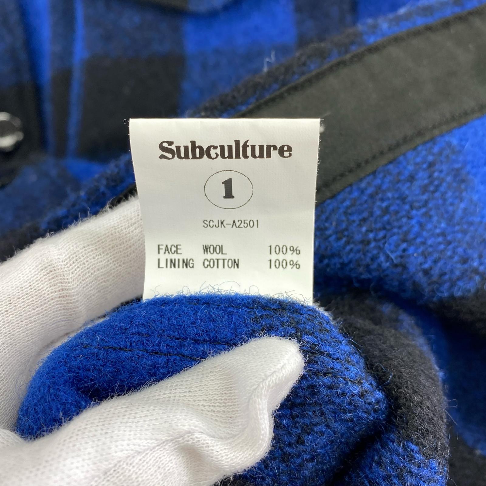 ジャケット Subculture BUFFALO CHECK JACKET (1) 1 ブルー
