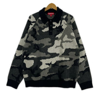 ニット Small Box Polo Sweater Camo M