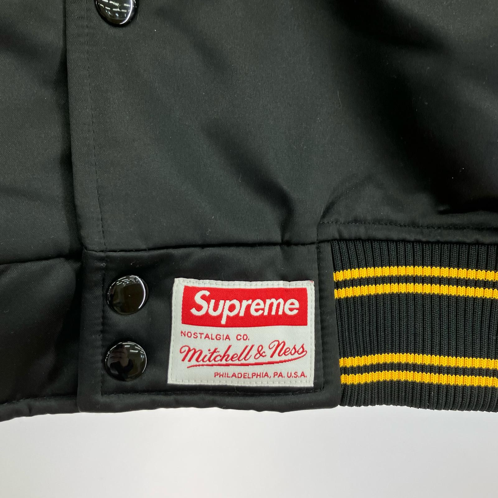 ジャケット Lined Hooded Satin Varsity Jacket/BLK S ブラック