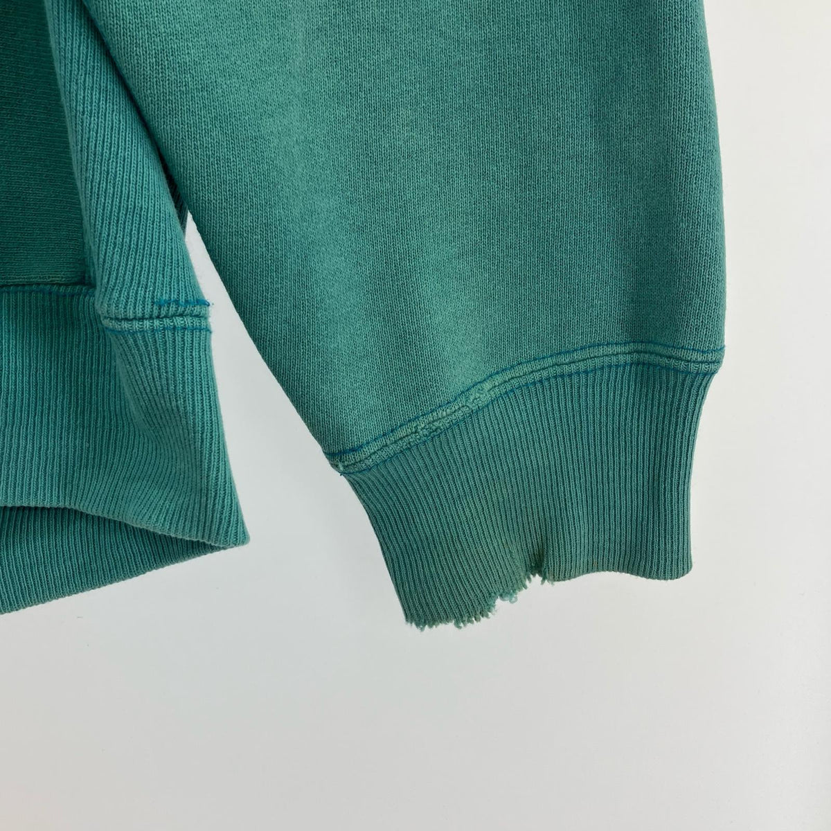 スウェット 90s REVERSE WEAVE スナップタイプ ターコイズ L