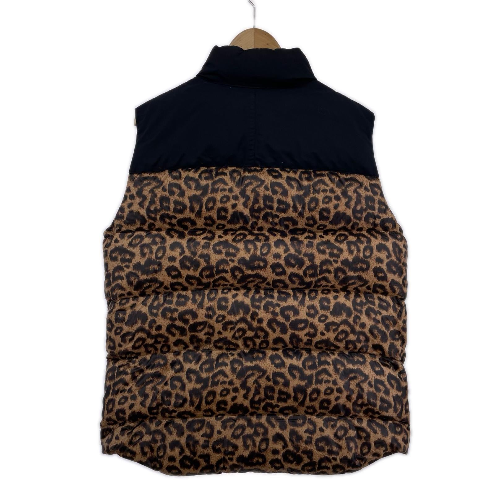 ダウンベスト FSF DOWN VEST レオパード黒(L)
