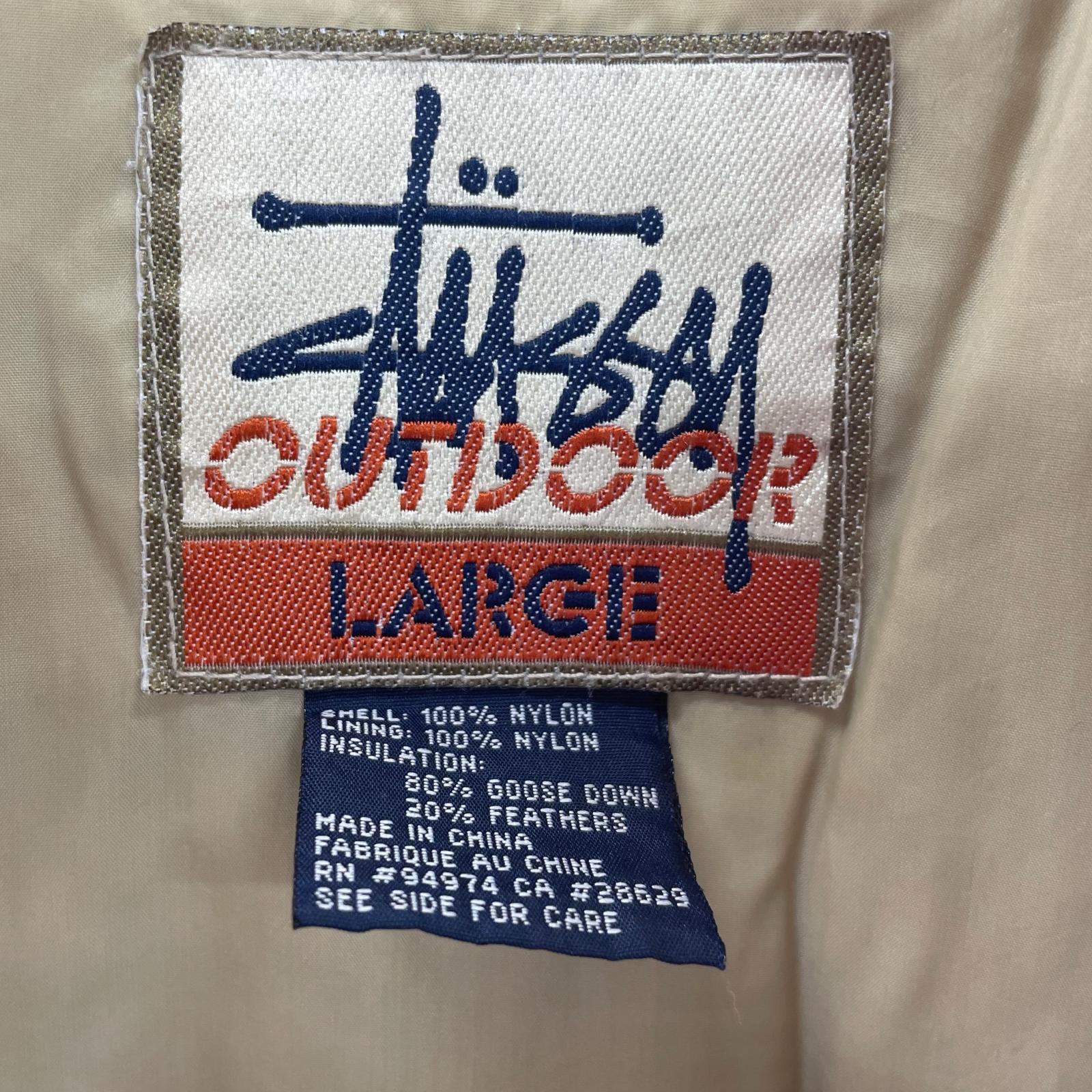 ダウンジャケット 90s STUSSY OUTDOOR スカイライナー型 ダウンジャケット L オレンジ L オレンジ