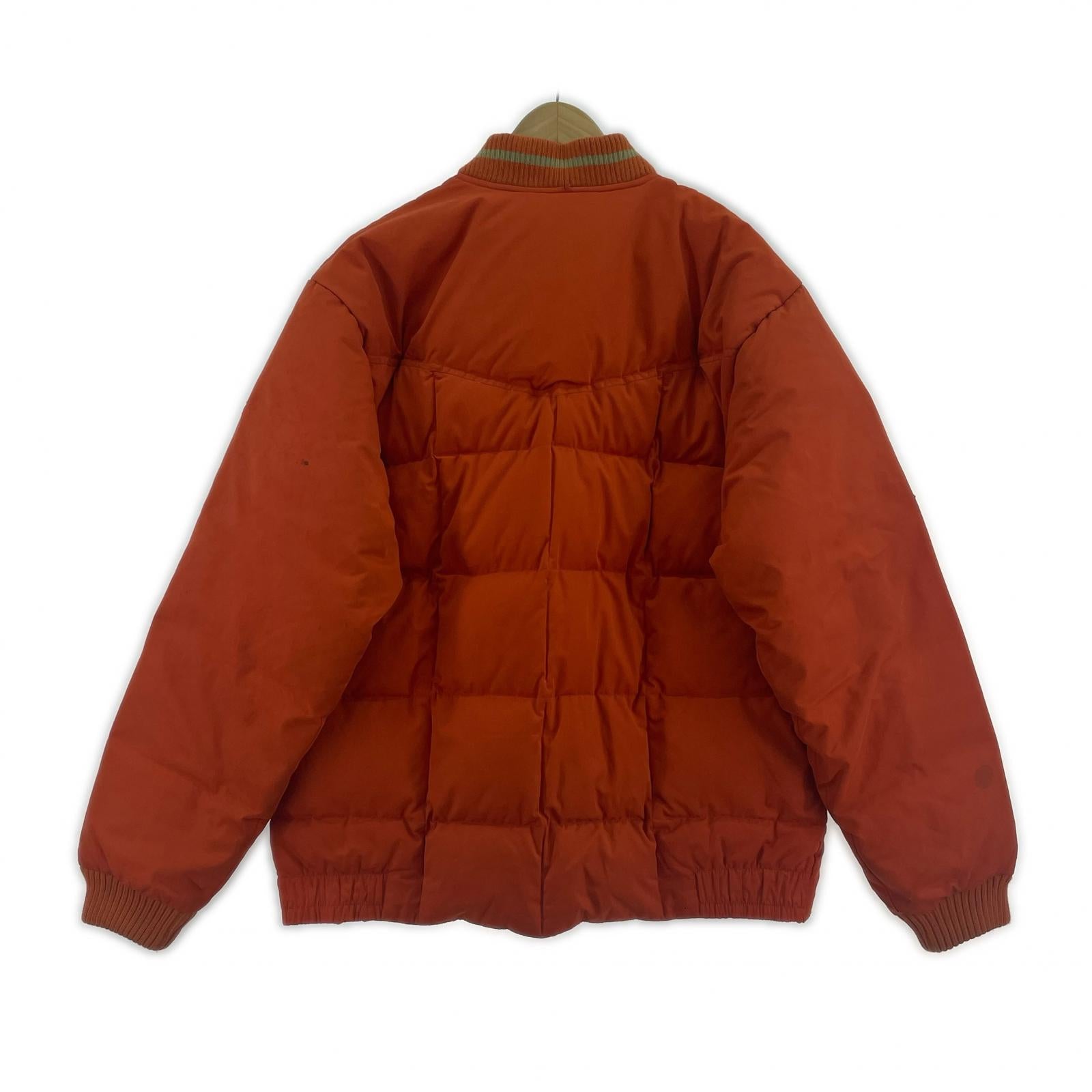 ダウンジャケット 90s STUSSY OUTDOOR スカイライナー型 ダウンジャケット L オレンジ L オレンジ