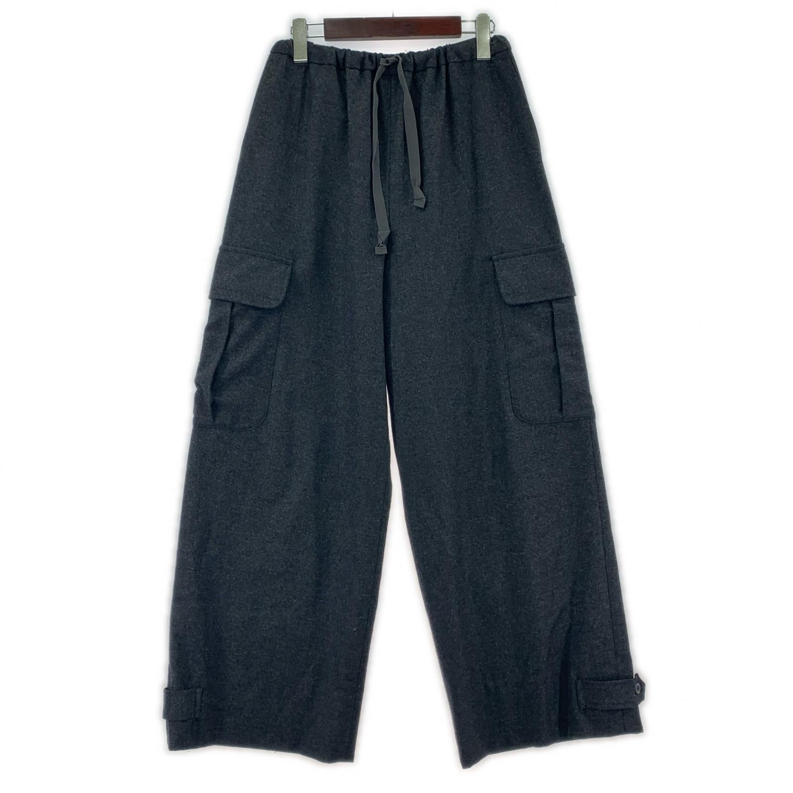 パンツ ウール カーゴパンツ チャコールグレー 36 36