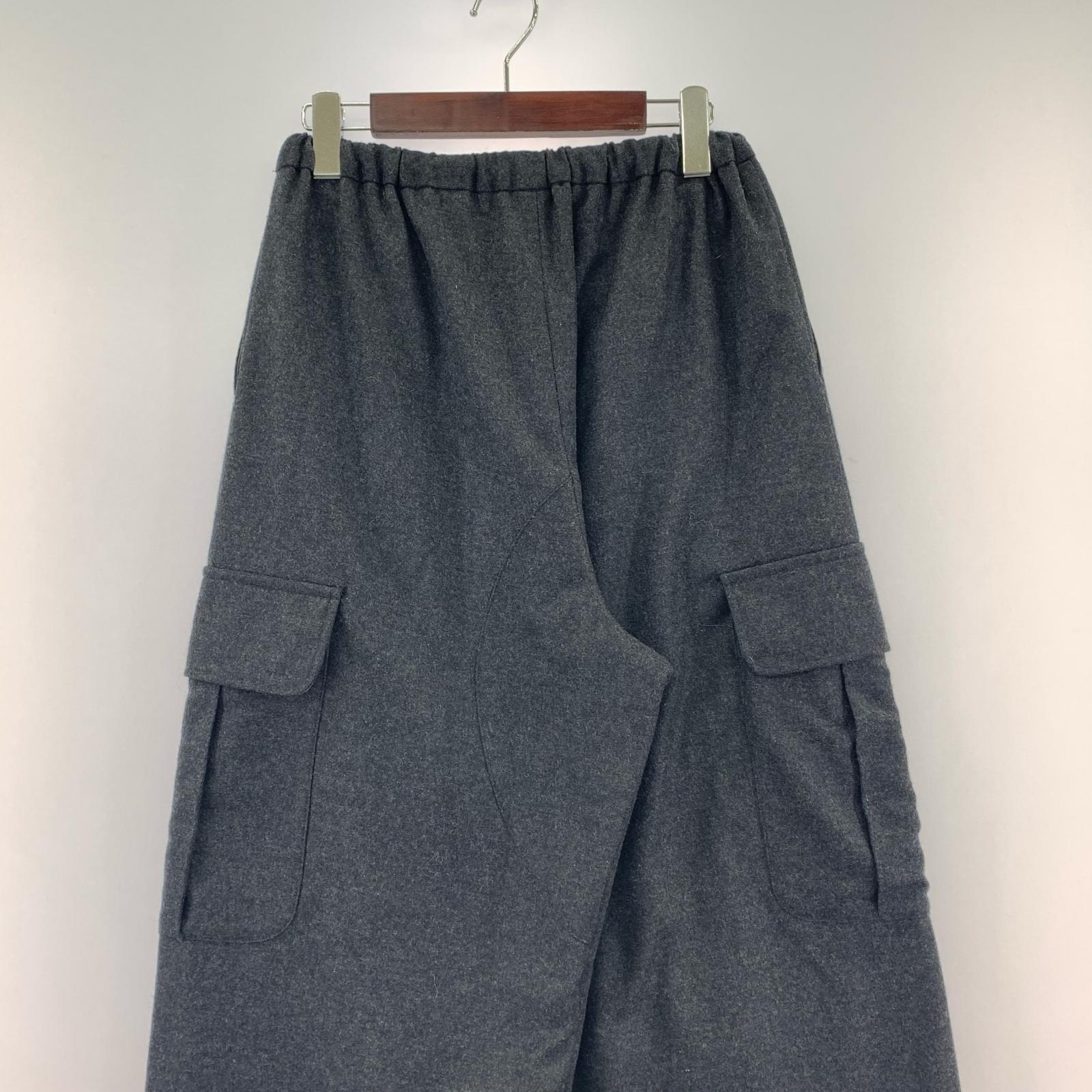 パンツ ウール カーゴパンツ チャコールグレー 36 36