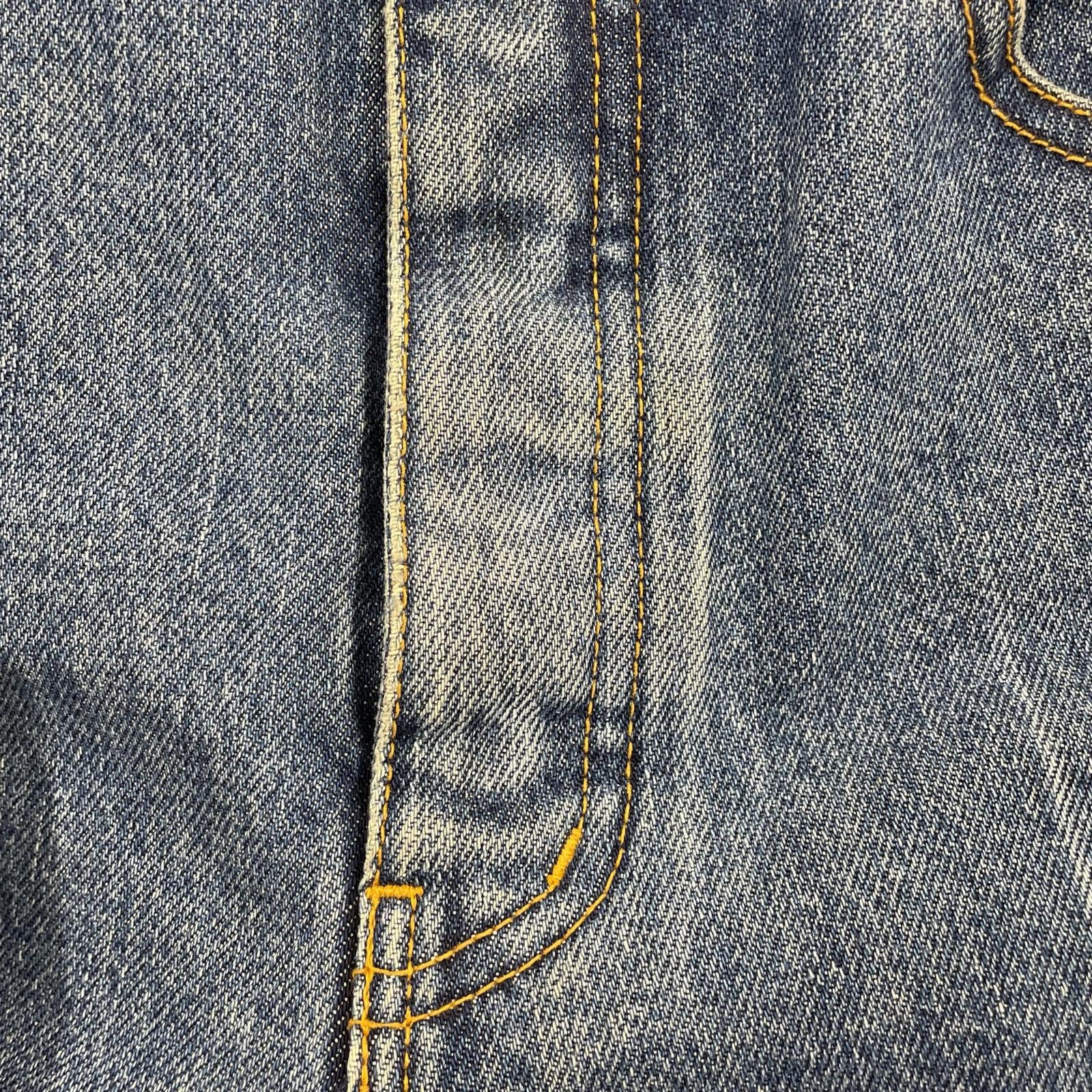 デニムパンツ WASHED DENIM WIDE PANTS(44) 44 ブルー