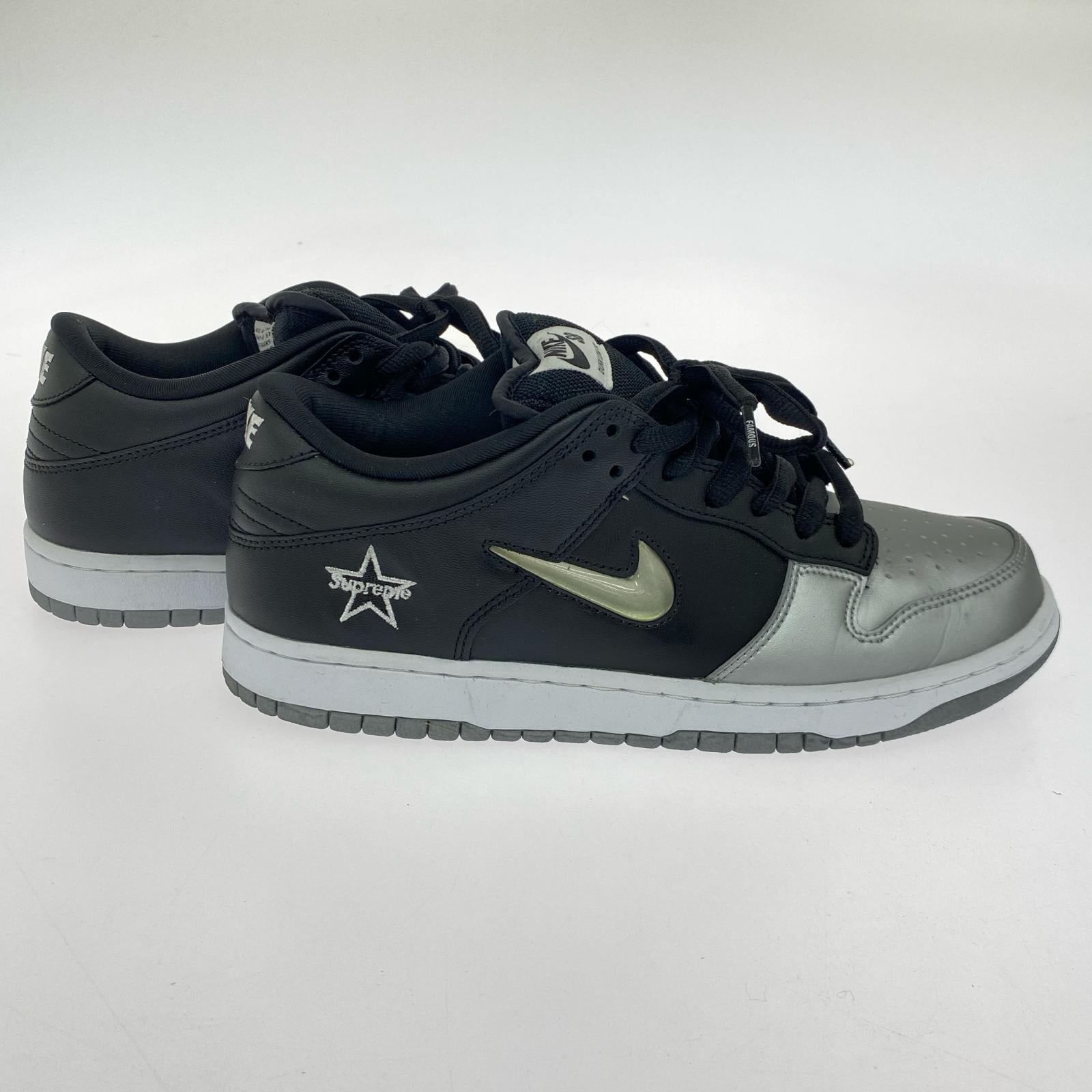 スニーカー Supreme × Nike Dunk Low "Metallic Silver/Black"US8/26.0 26cm (US8 UK7 1/2 EU42)