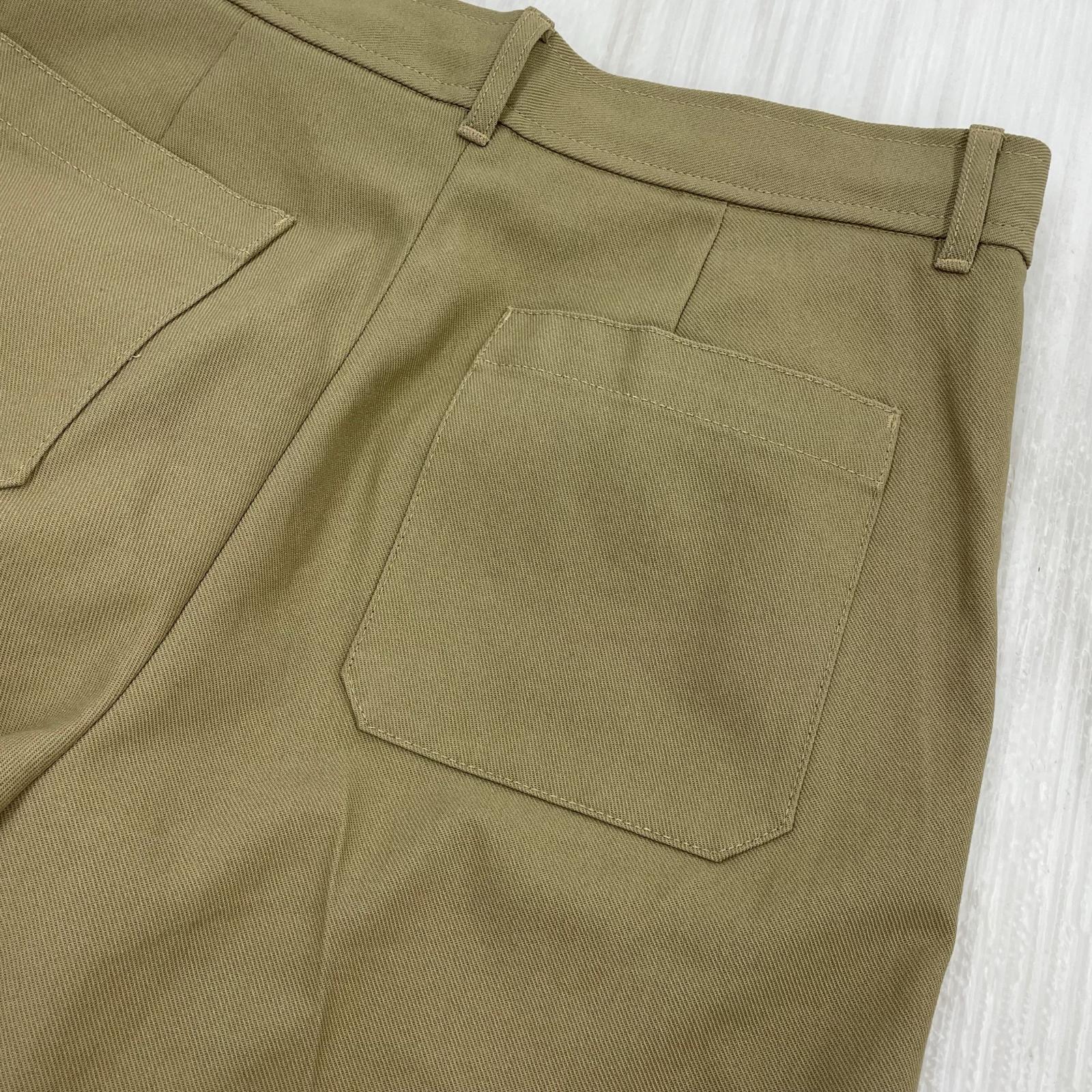パンツ LE MELANGE 8513504 ノータックトラウザー ベージュ 2 ベージュ