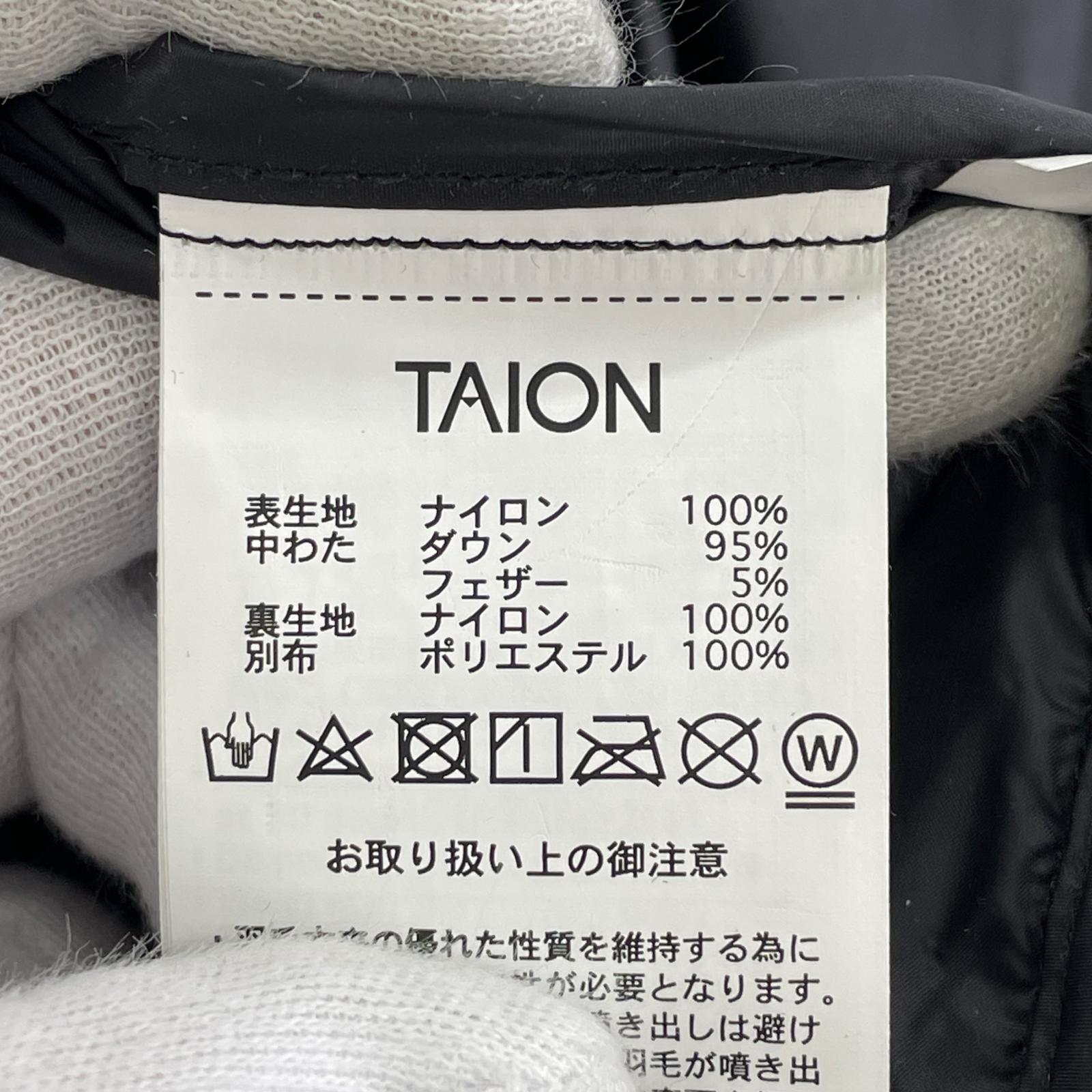 ダウンジャケット TAION 126WZXST-LONG (M) M ブラック