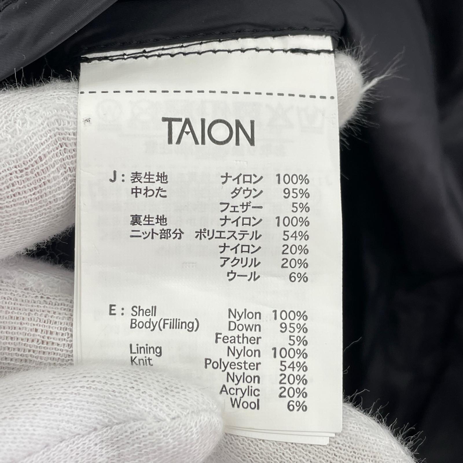 ダウンジャケット TAION 114-56-0124-1995 (L) L ブラック