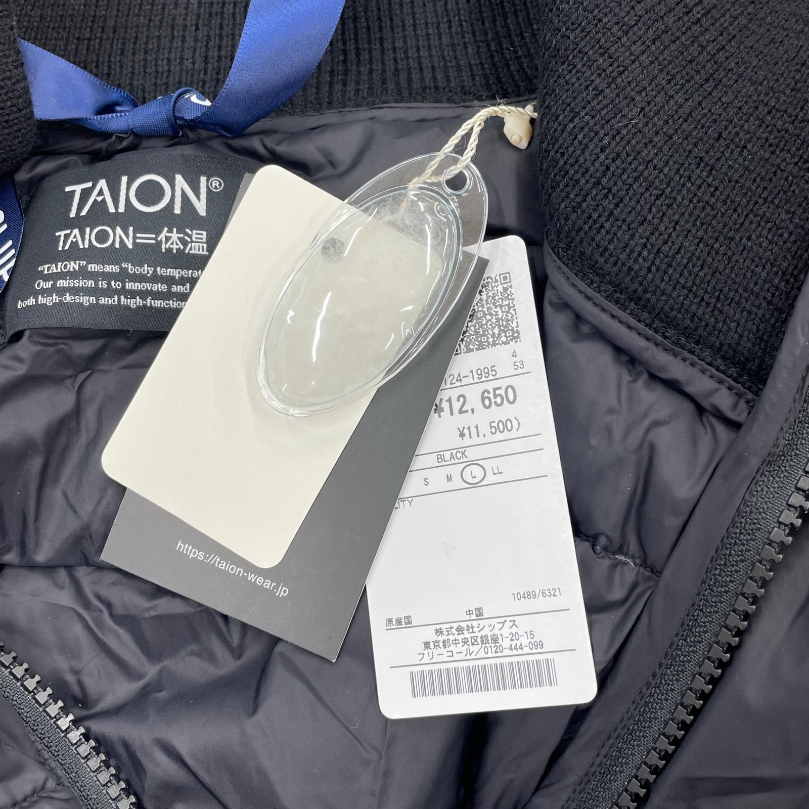 ダウンジャケット TAION 114-56-0124-1995 (L) L ブラック