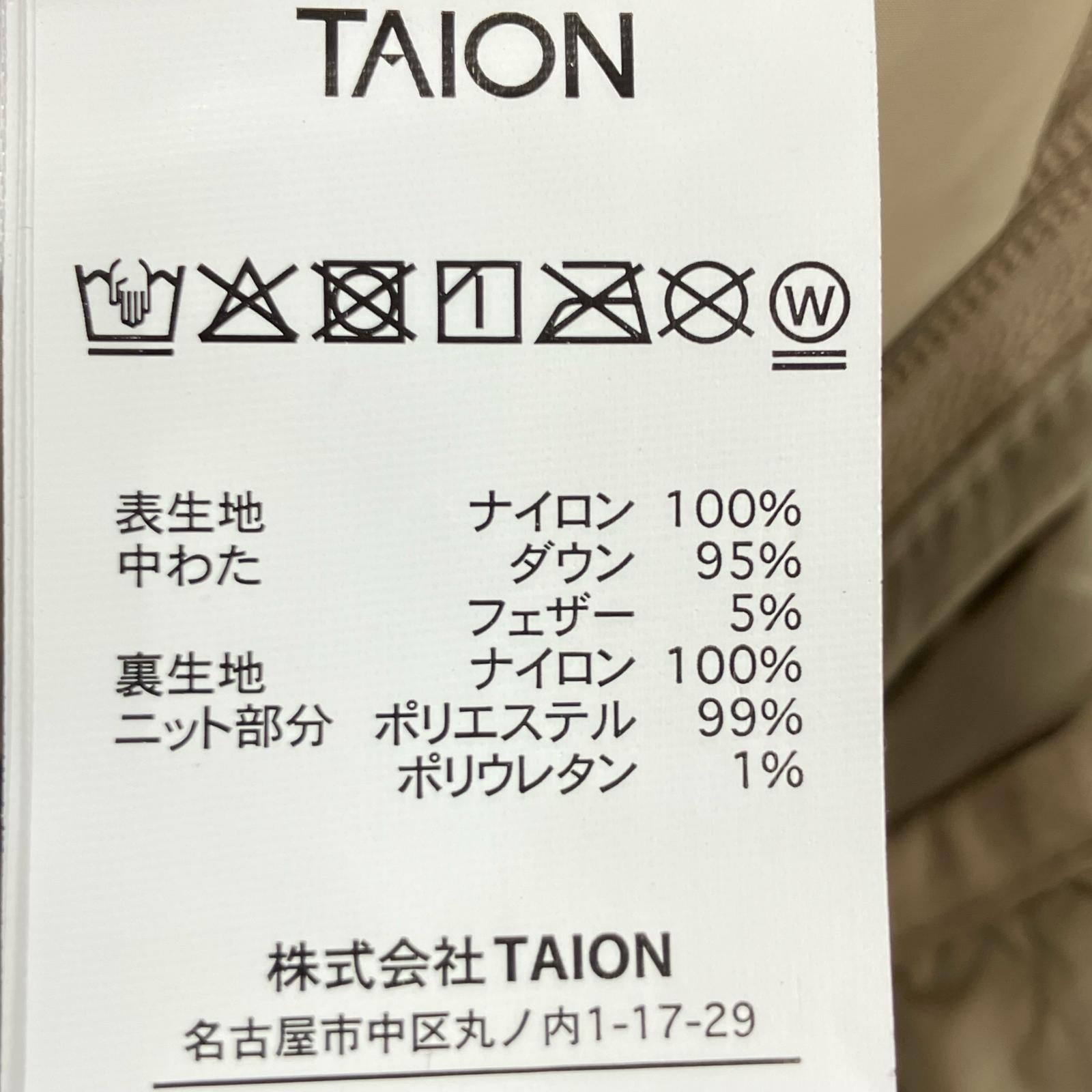 ダウンジャケット TAION L1F99-694-43 (40) 40 ベージュ