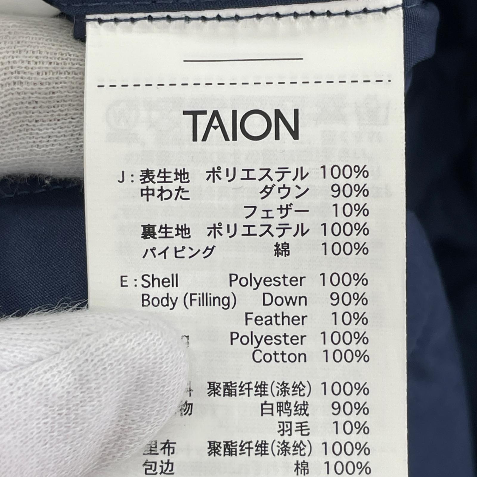 ダウンジャケット TAION CITY LINE (L) L ブラック