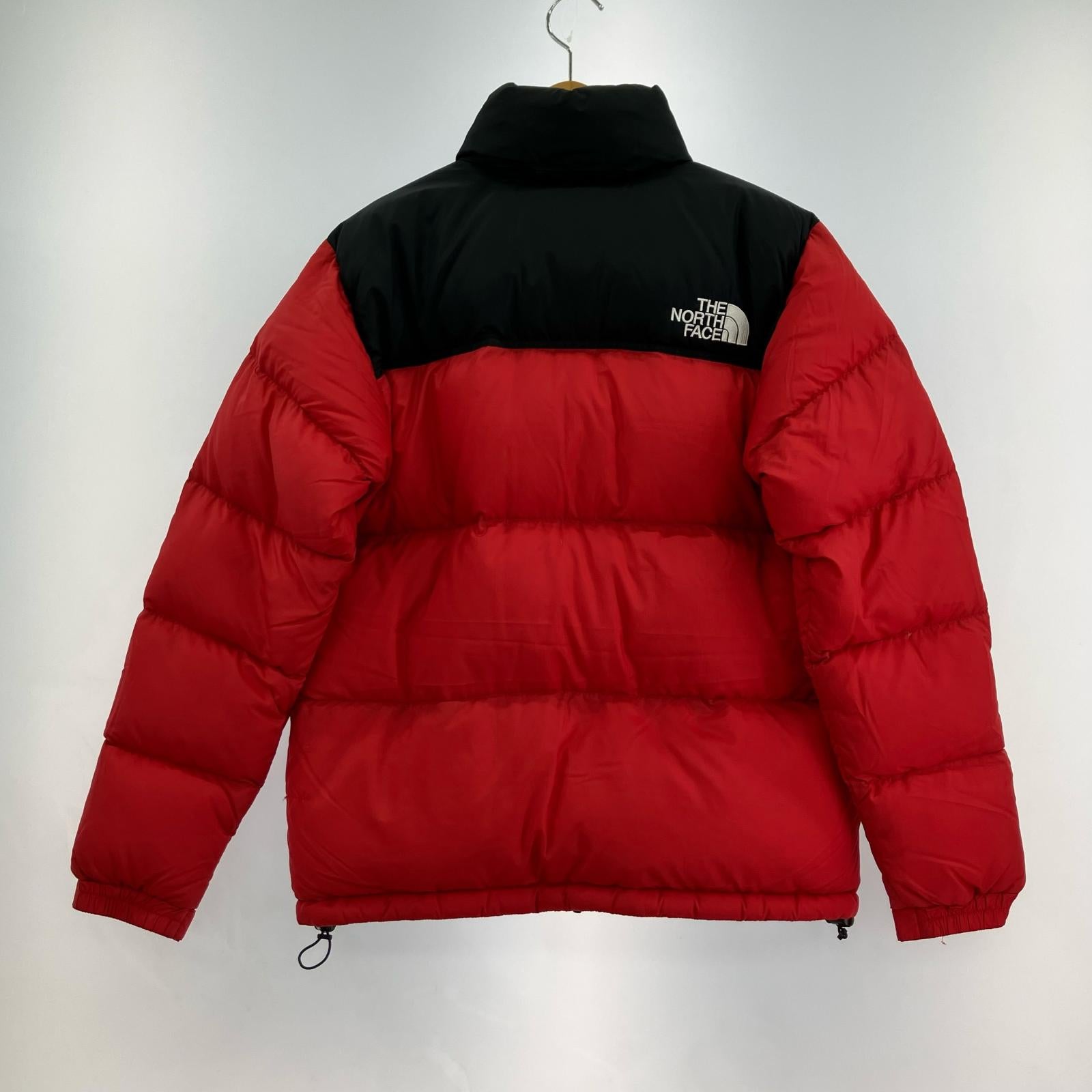 ダウンジャケット THE NORTH FACE Nuptse Jacket ND91841 赤×黒 (L) L