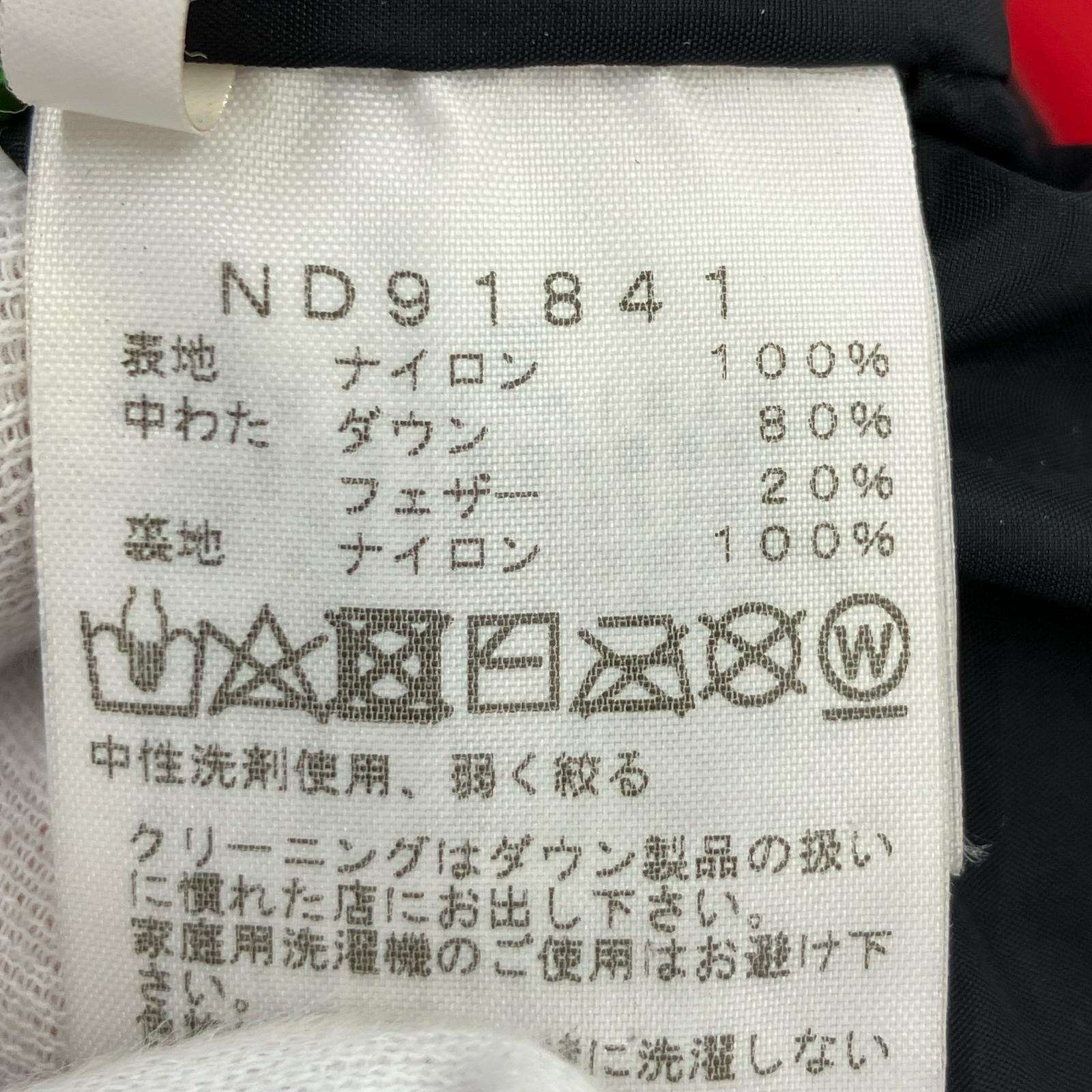 ダウンジャケット THE NORTH FACE Nuptse Jacket ND91841 赤×黒 (L) L