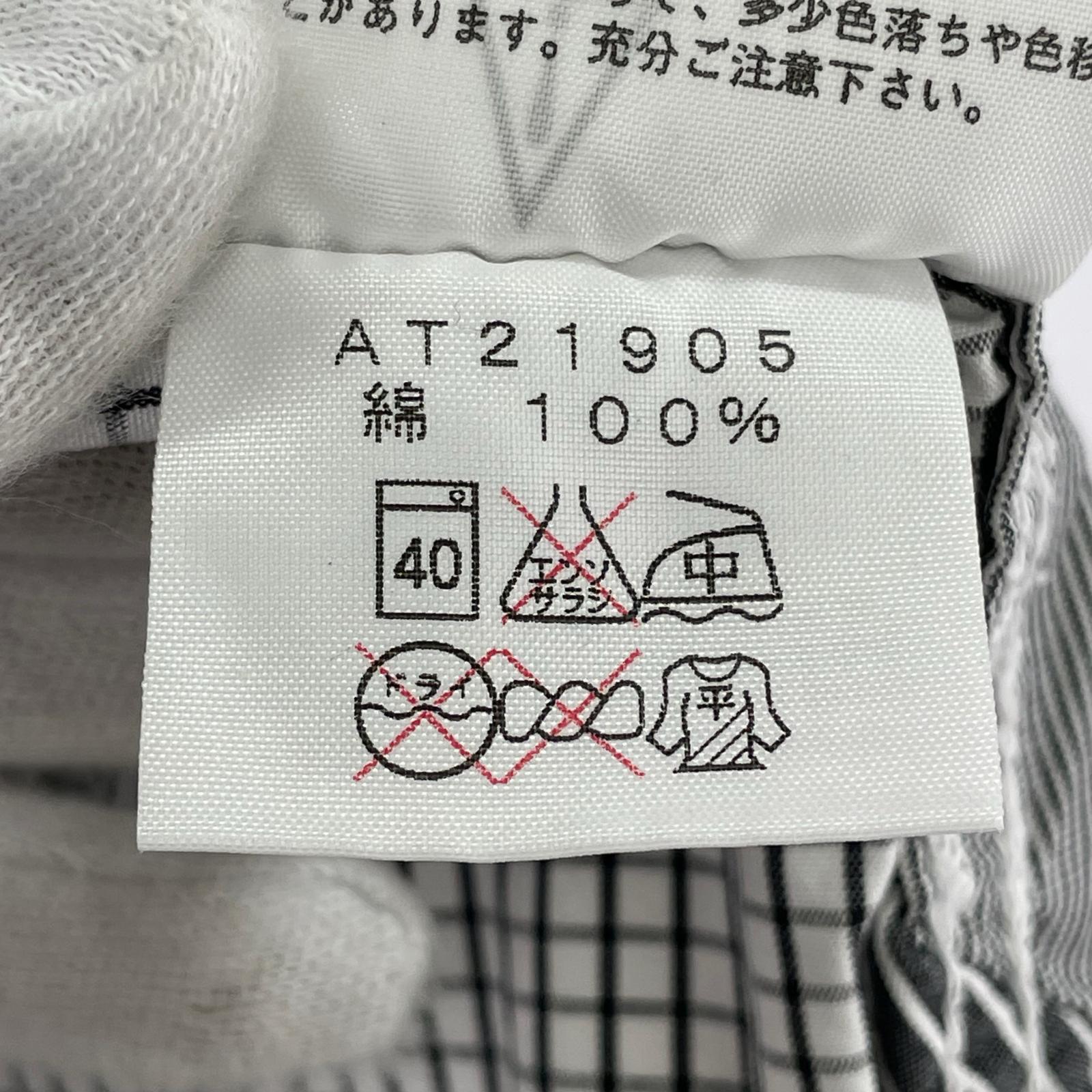 半袖シャツ パッチワーク グレー