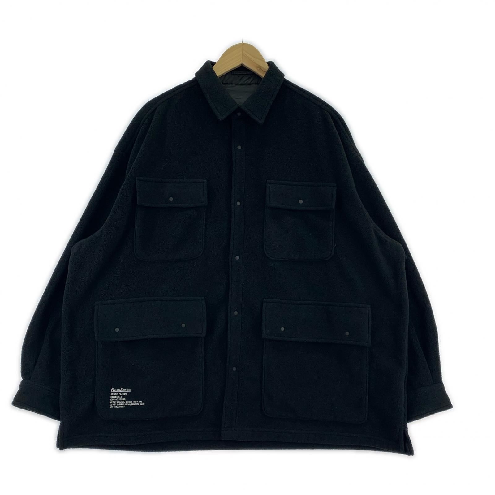 ジャケット 25AW MICRO FLEECE COVERALL BLK L ブラック